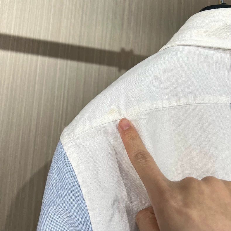 Thom Browne Thom Browne size1 White and blue four-bar shirt Size US S / EU 44-46 / 1 - 9 Thumbnail