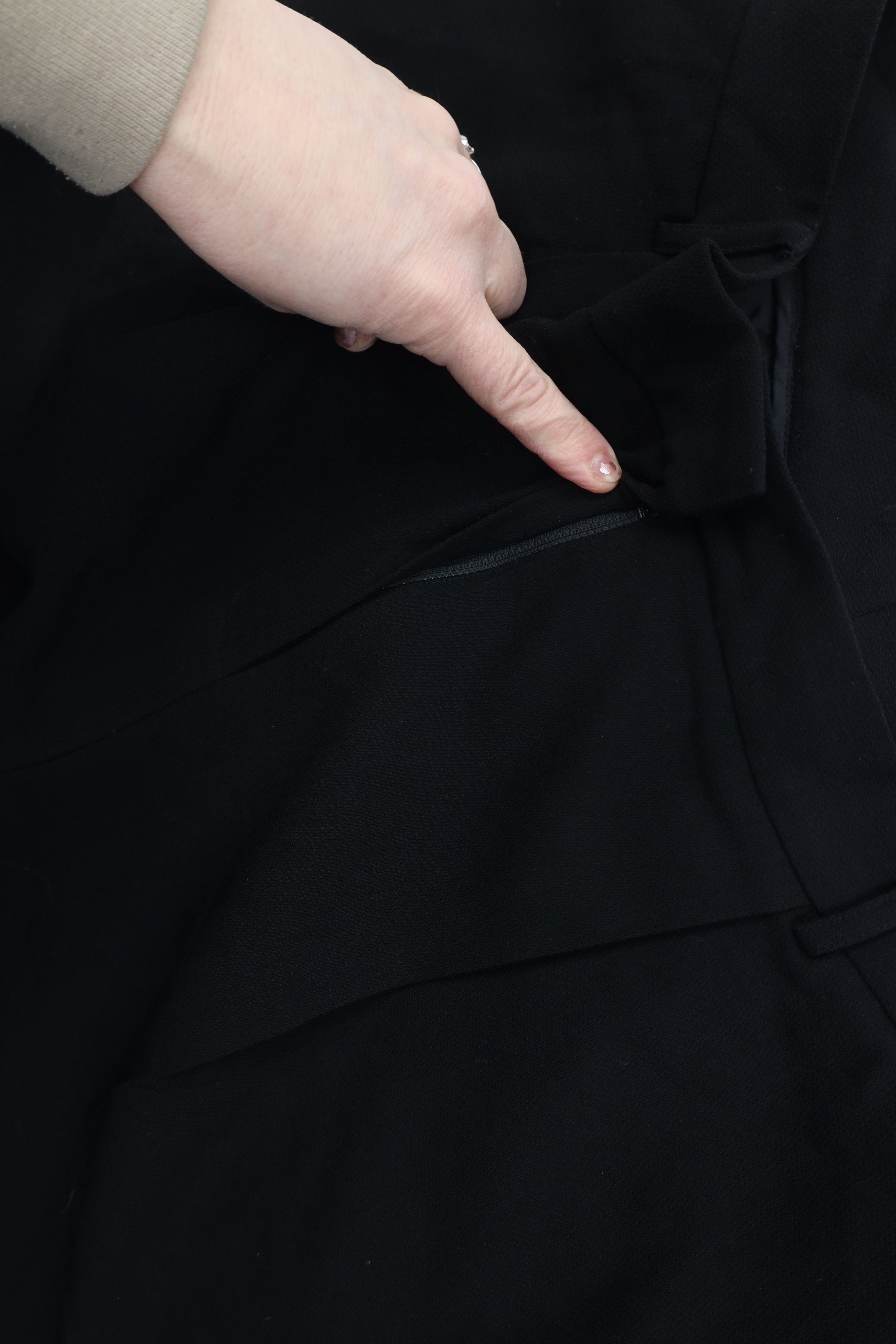 Vintage Vintage 90s Streetwear Heavyweight Knit Wide Leg Pants Black Size 38" / US 16 / IT 52 - 7 Thumbnail