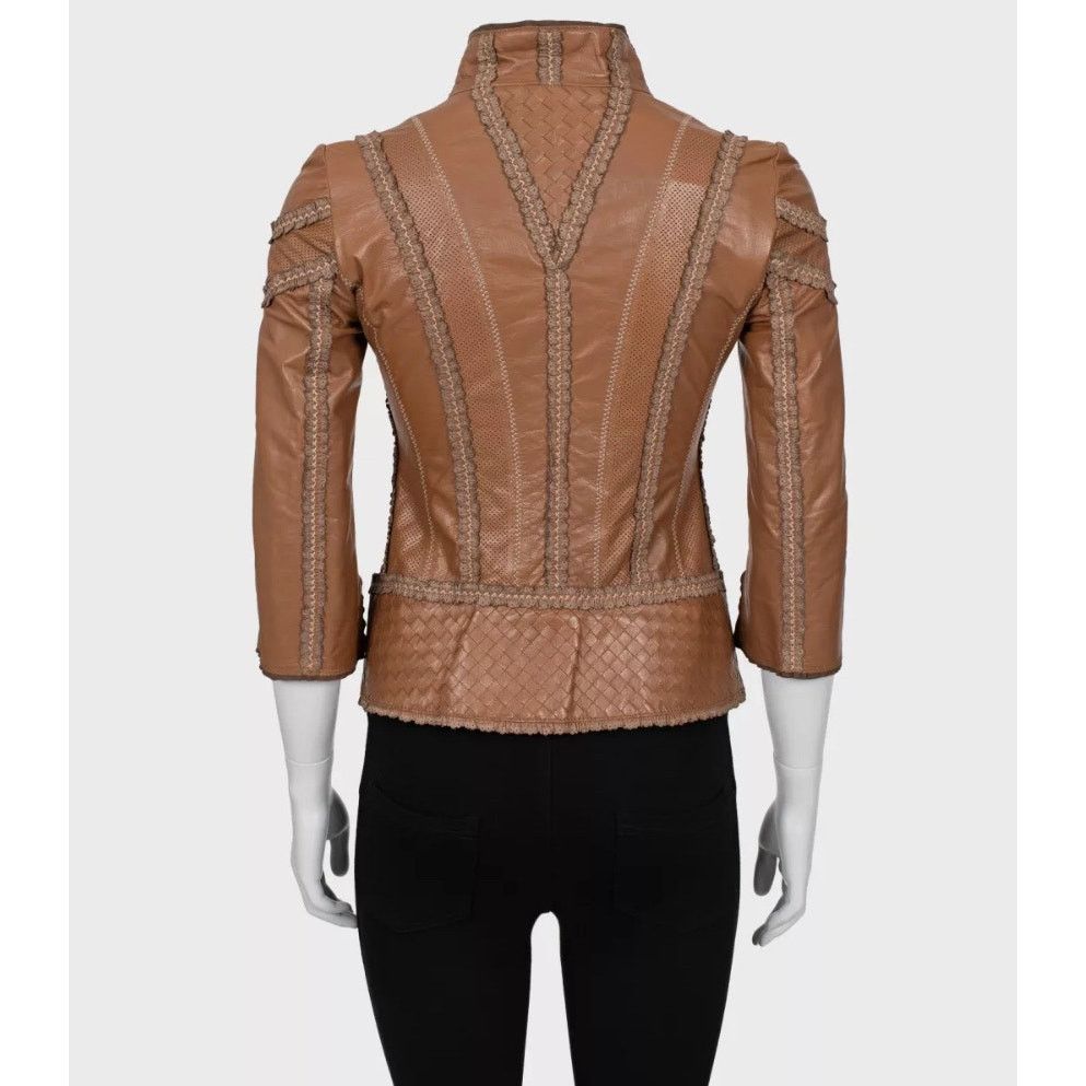 Bottega Veneta Bottega Veneta Brown Leather Jacket - Size IT40 / S Size S / US 4 / IT 40 - 3 Thumbnail