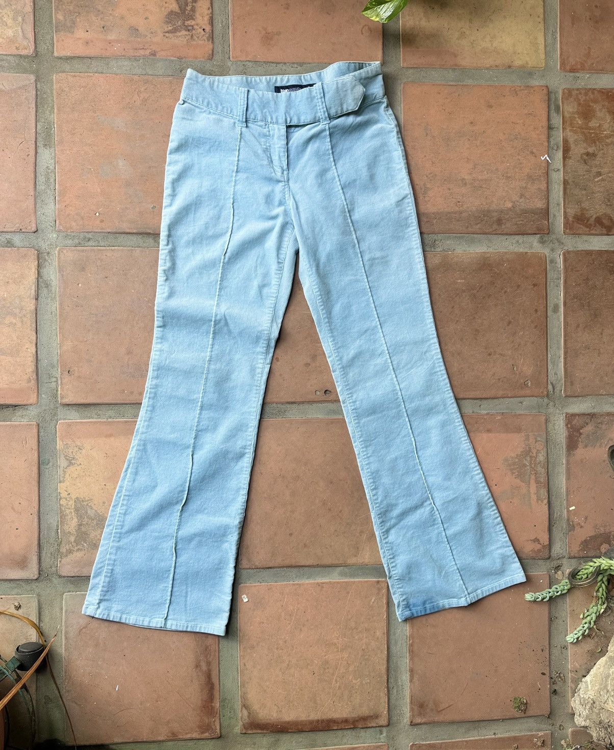 Other Y2K Light Blue Bell Bottom Corduroy Pants Size 30" / US 8 / IT 44 - 1 Thumbnail