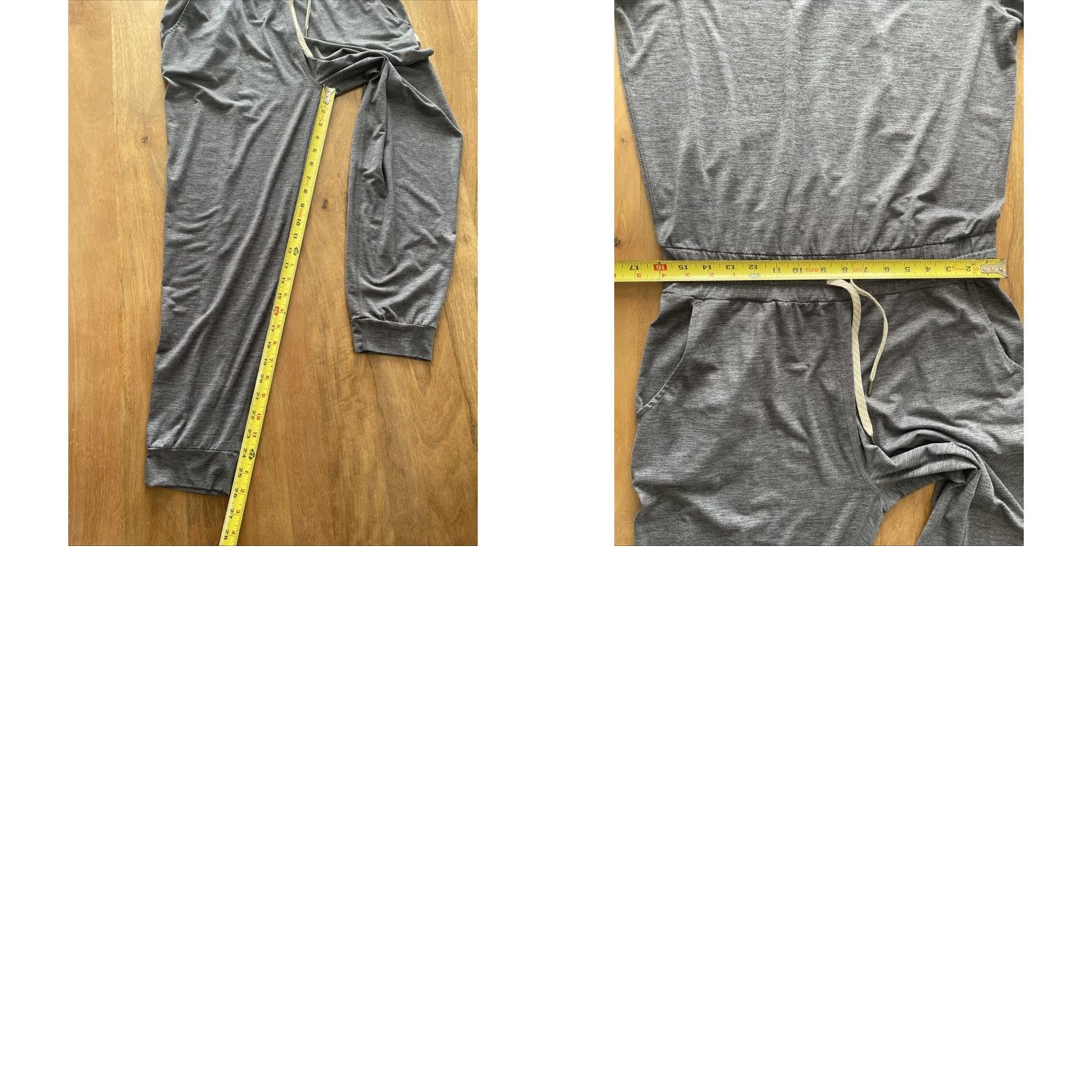 Vuori Vuori All Day Jumpsuit Womens L Blue V-Neck Knit One-Piece Size 36" / US 14 / IT 50 - 8 Thumbnail