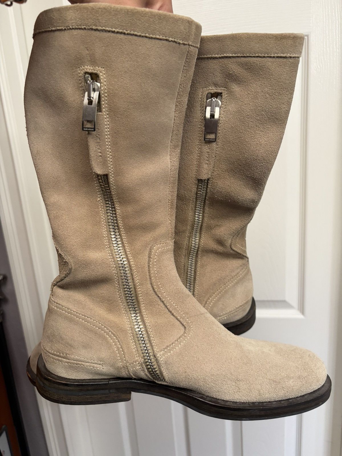 Christian Dior Monsieur Suede Motorcycle Boots Size US 7 / EU 40 - 15 Thumbnail