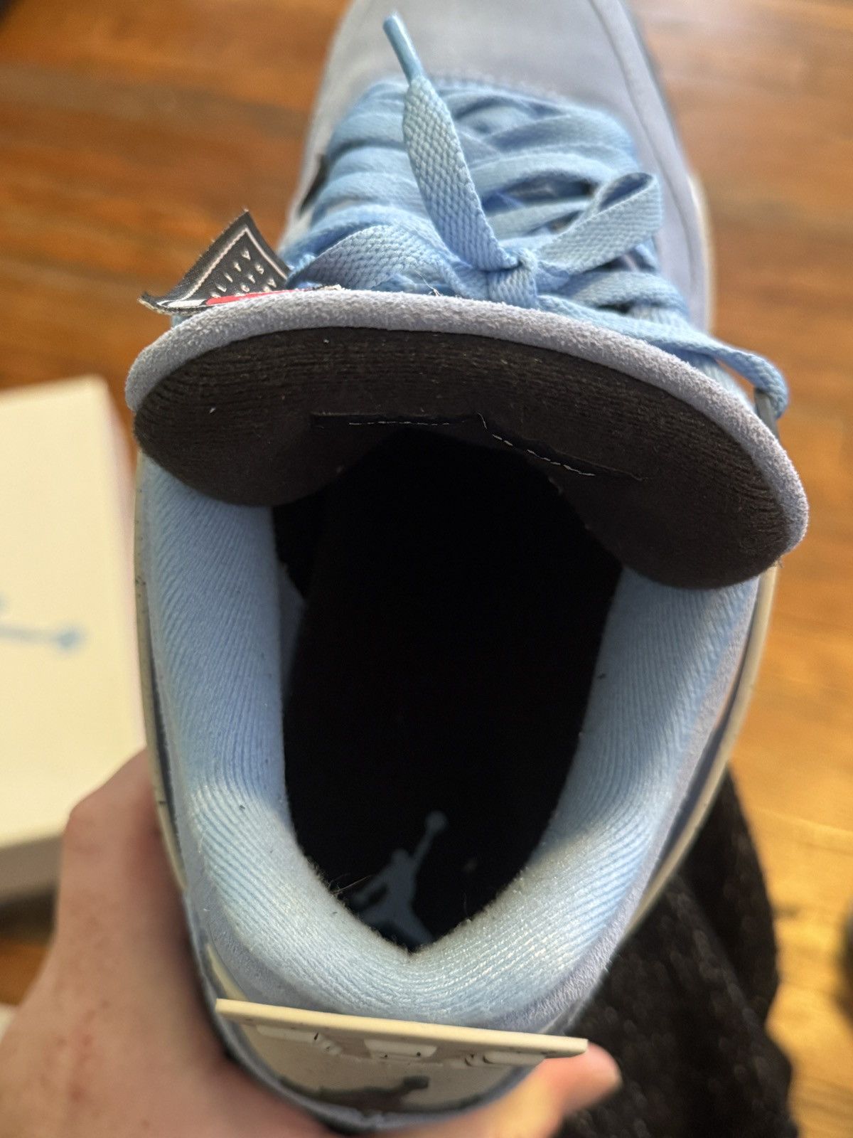 Jordan Brand × Nike JORDAN 4 RETRO UNIVERSITY UNC BLUES Size US 11.5 / EU 44-45 - 12 Thumbnail