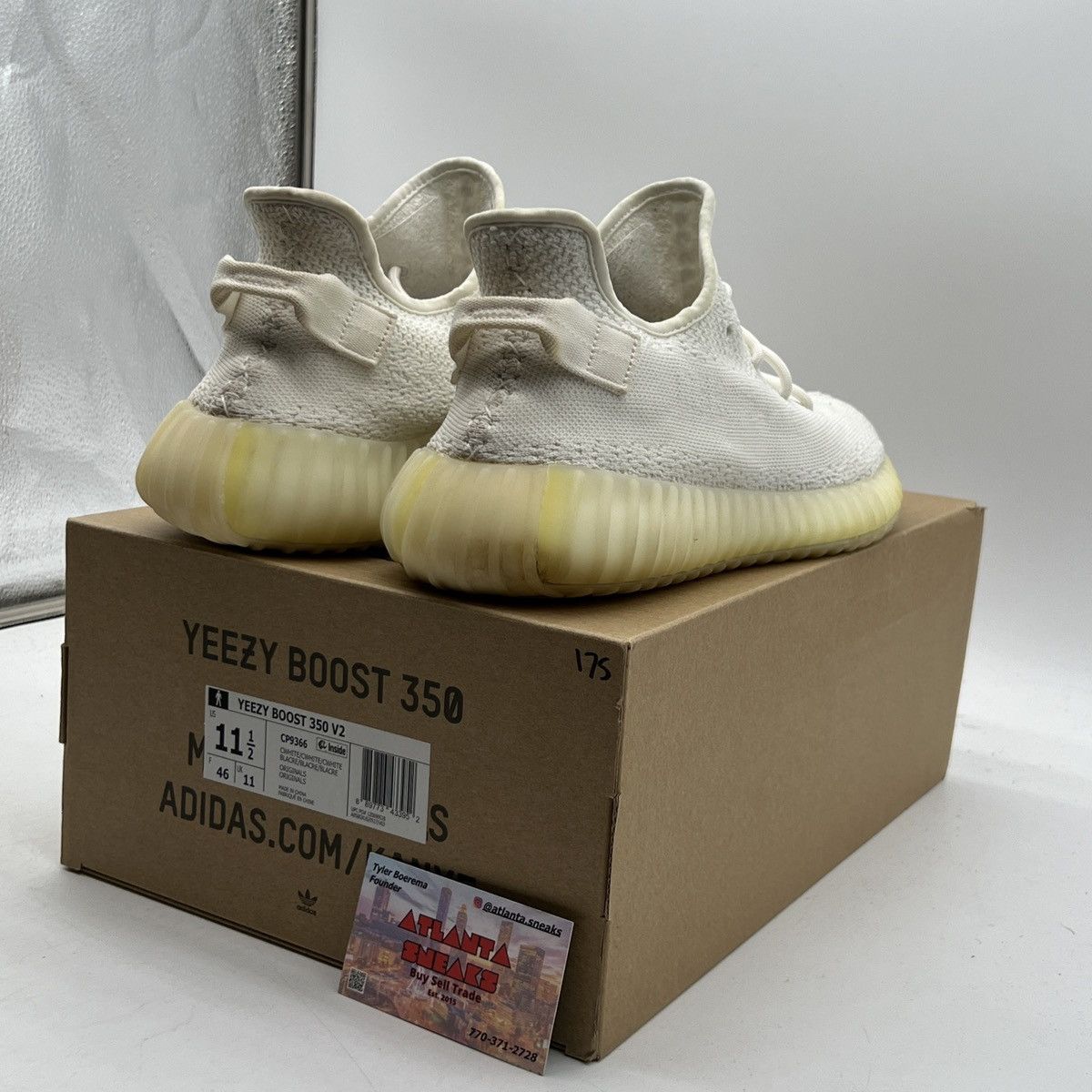 Adidas Yeezy boost 350 cream white triple white Size US 11.5 / EU 44-45 - 5 Thumbnail
