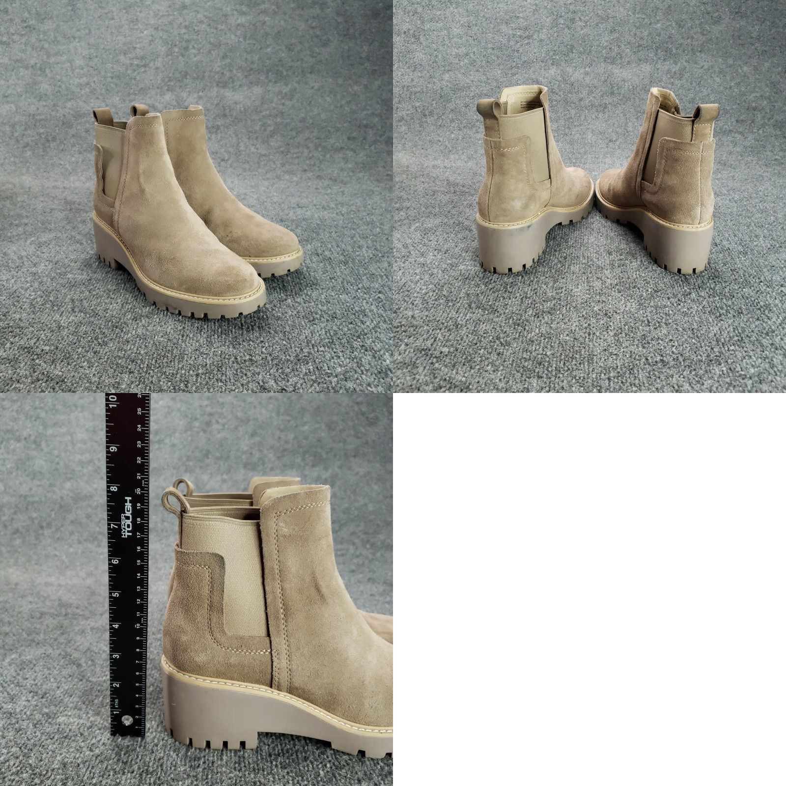 Dolce Vita Dolce Vita Boots Womens Size 9 Beige Suede Chelsea Lug Sole Ankle Chunky Size US 9 / IT 39 - 10 Thumbnail