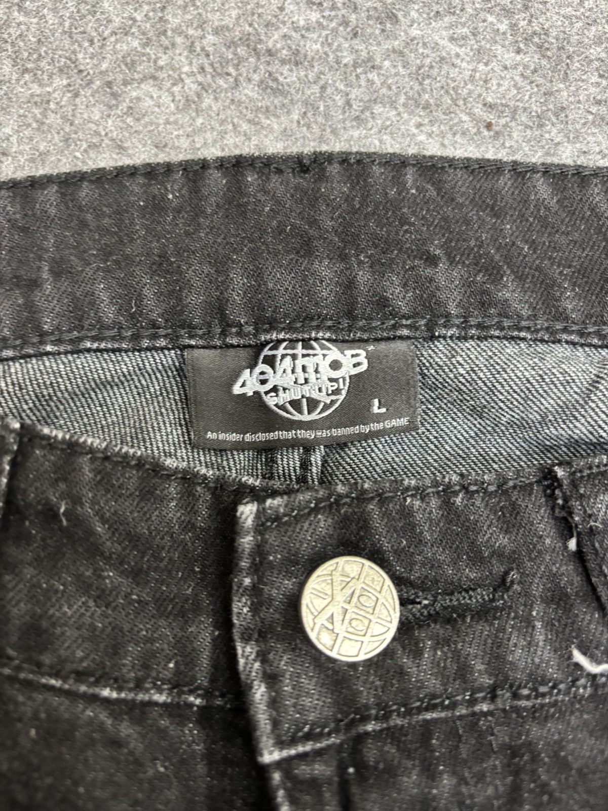 Japanese Brand 💥90s Style💥404MOB Baggy Embroidery Tapered Light Denim F602 Size US 30 / EU 46 - 9 Thumbnail