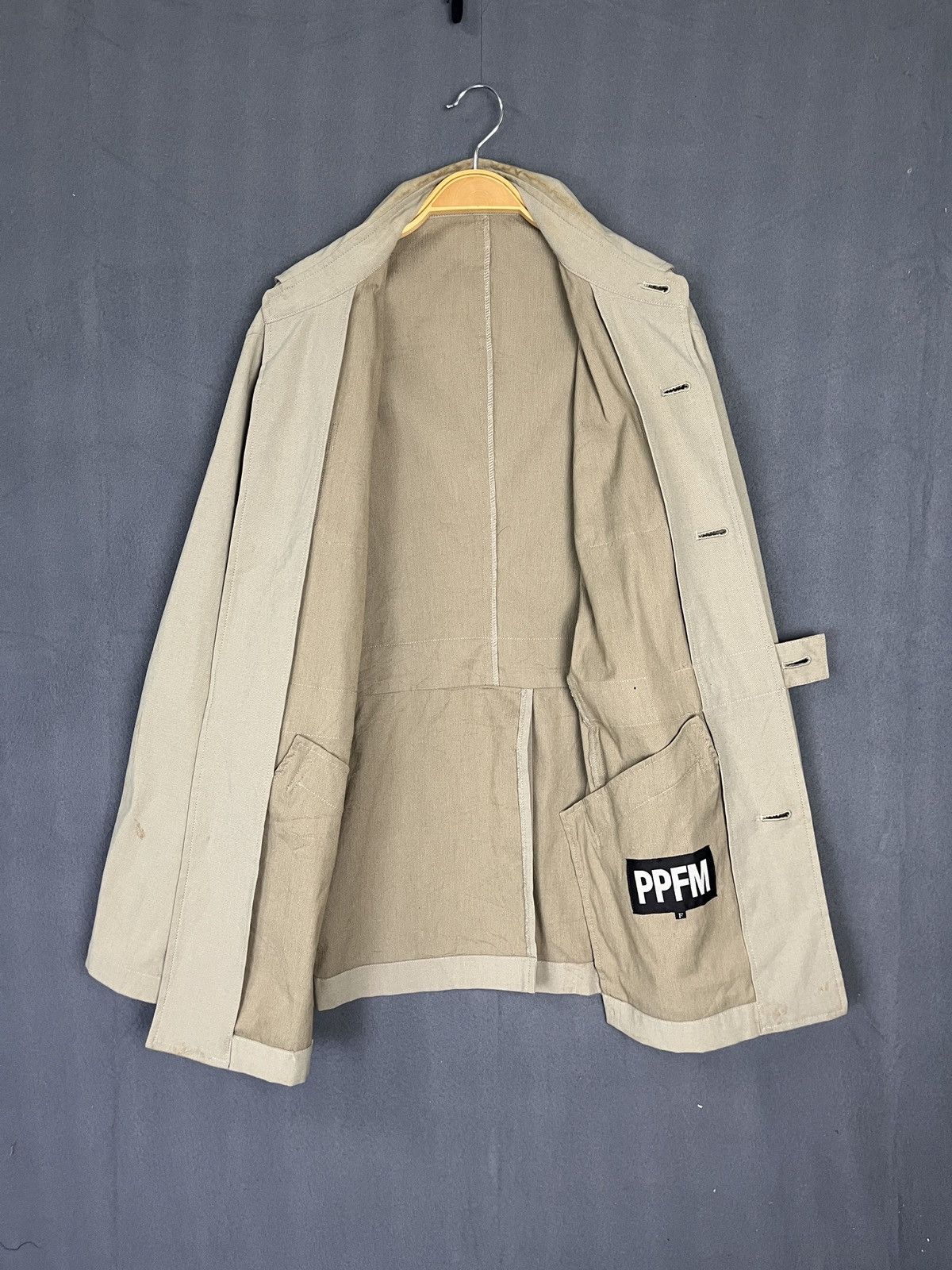 Japanese Brand × PPFM × Vintage Peyton Place For Men PPFM Beige Light Jacket Size US M / EU 48-50 / 2 - 8 Thumbnail
