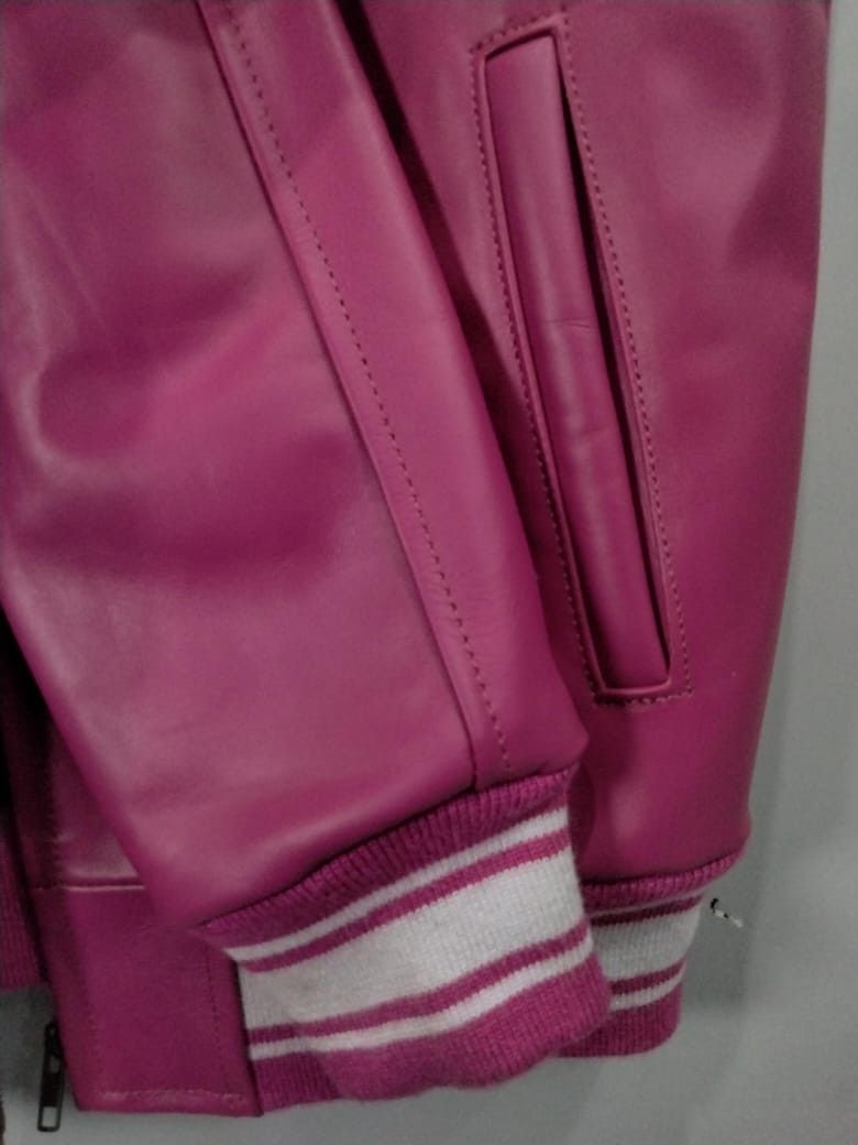 Other ✨Wleti Pink Sheep Leather Bomber Jacket — Women’s✨ Size M / US 6-8 / IT 42-44 - 8 Thumbnail