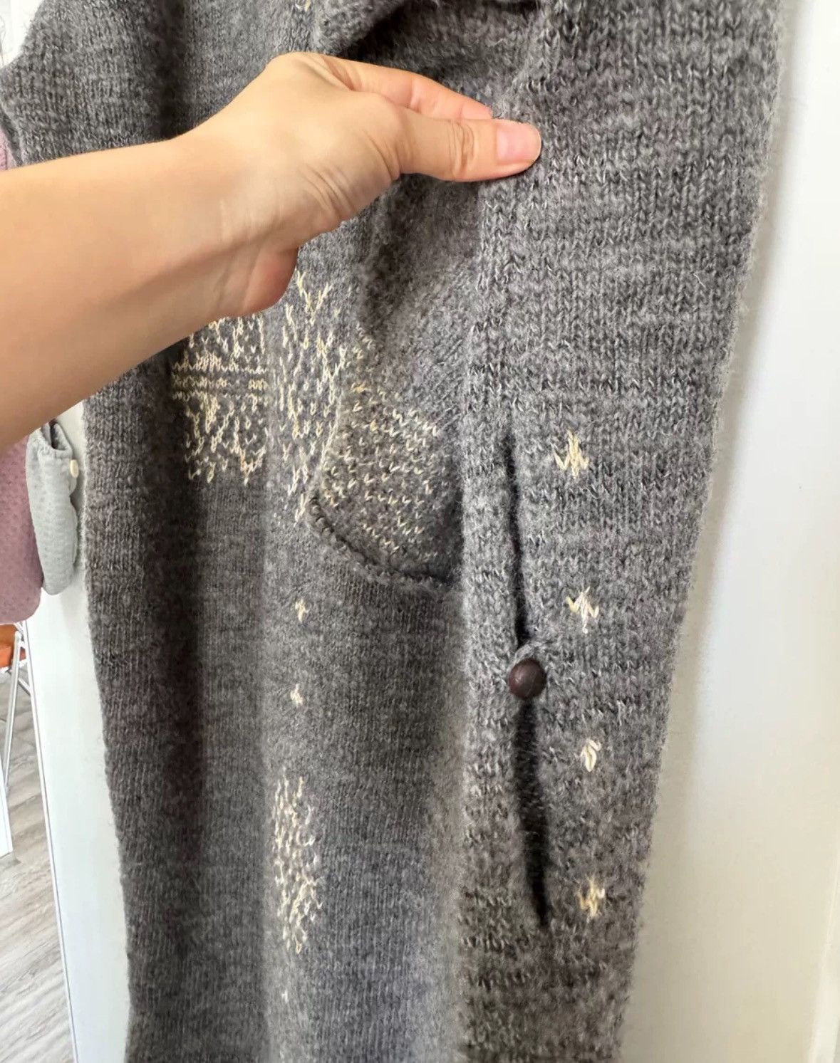 Kapital Kapital Bohemian style high neck lapel dress wool dress Size ONE SIZE - 6 Thumbnail