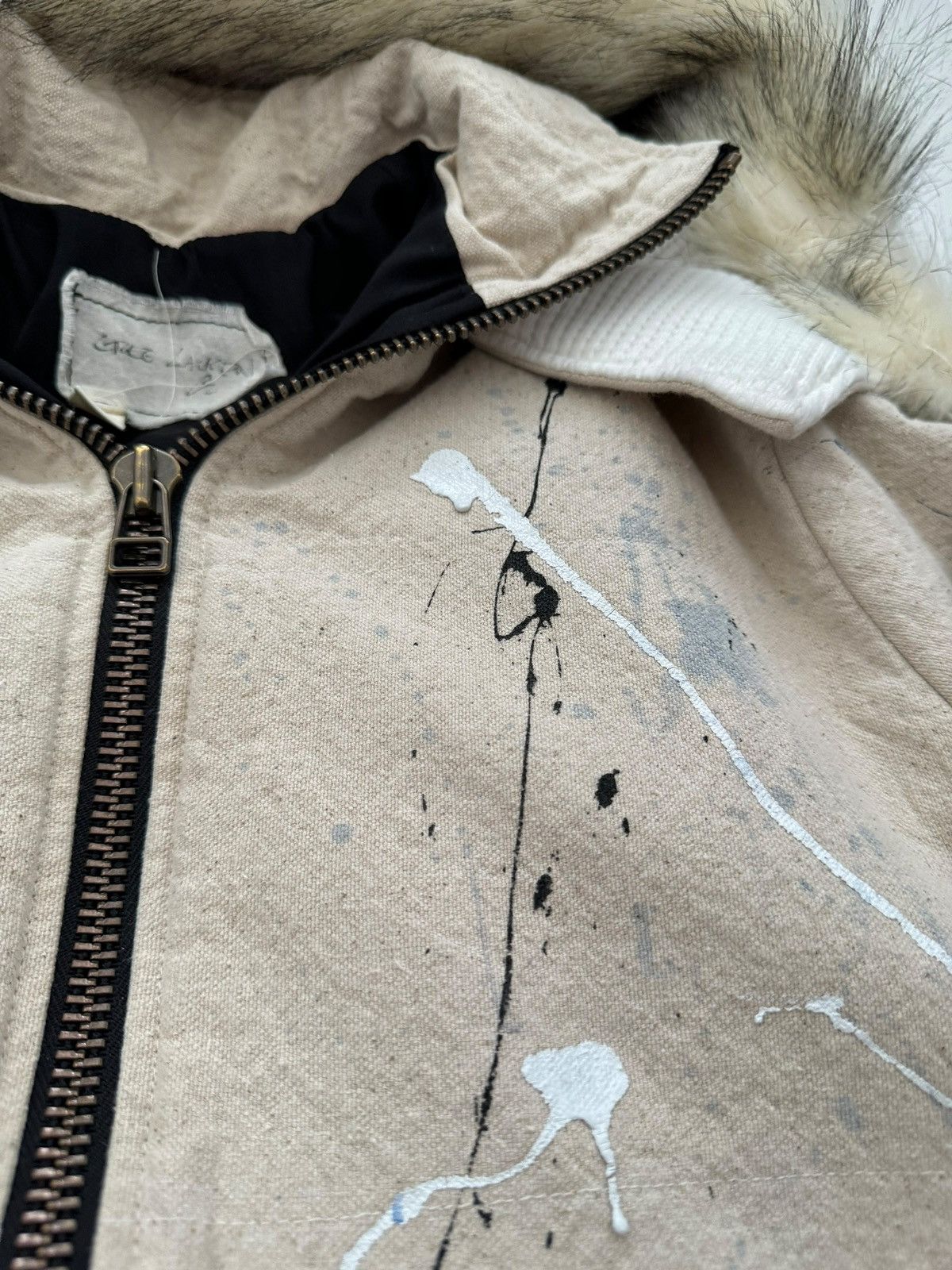 Greg Lauren Sz0 Sample Painted Puffer Canvas Parka Size US XS / EU 42 / 0 - 4 Thumbnail