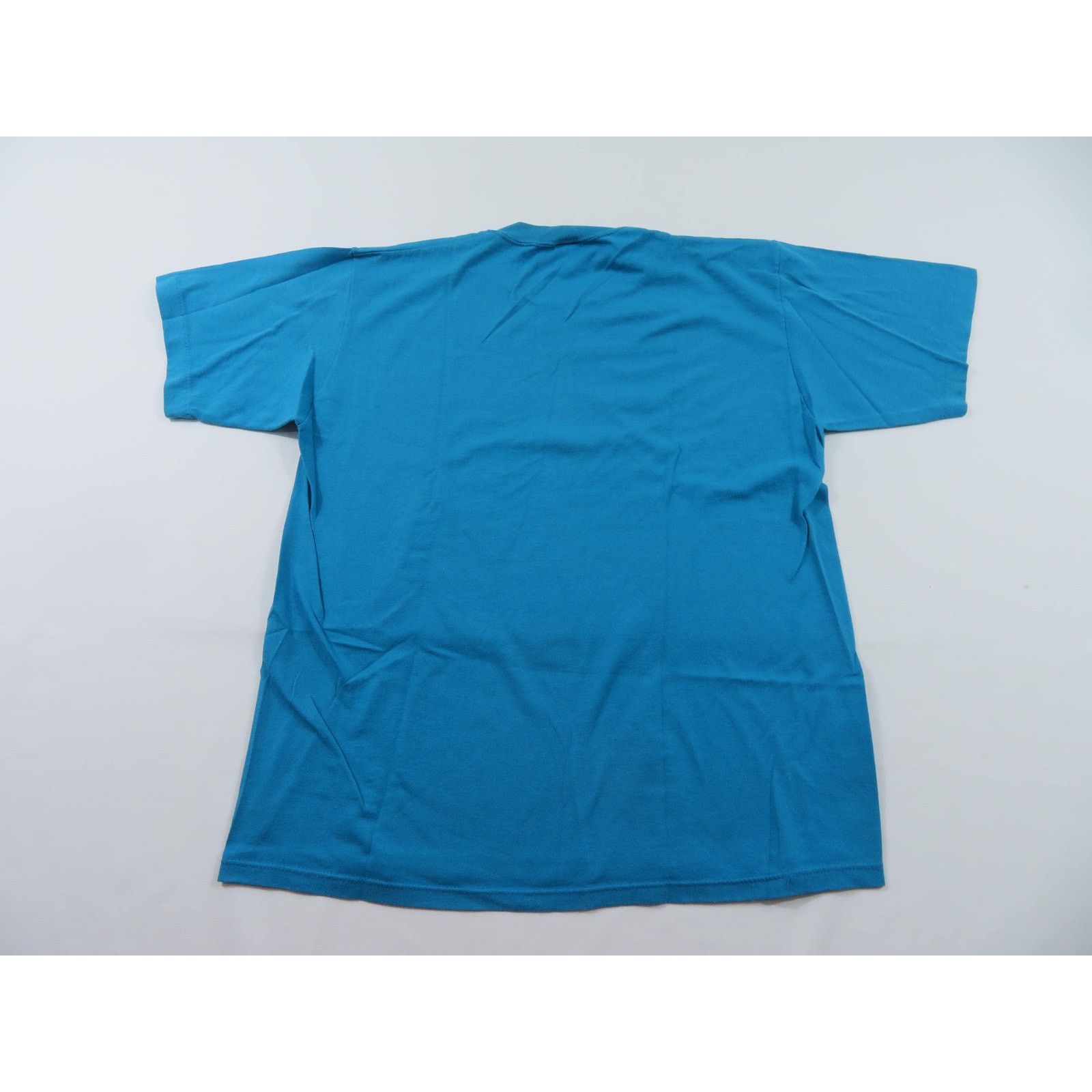 Jerzees Japanese Writing Saying T-Shirt Blue Gold L-XL 1990s Jerzees Size US XL / EU 56 / 4 - 3 Thumbnail