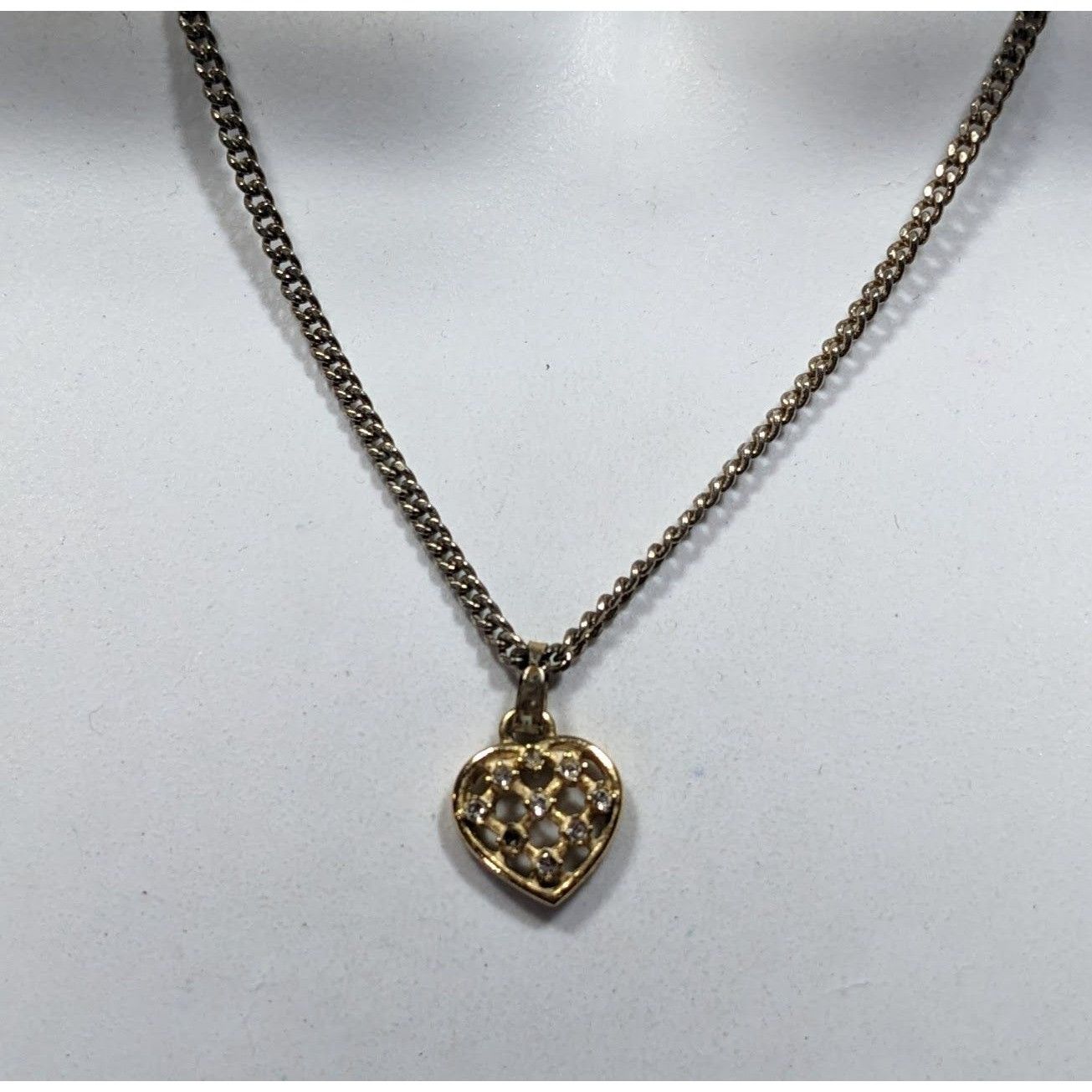 Other Minimalist Coquette Lattice Heart Pendant Necklace Gold Tone Size ONE SIZE - 4 Thumbnail