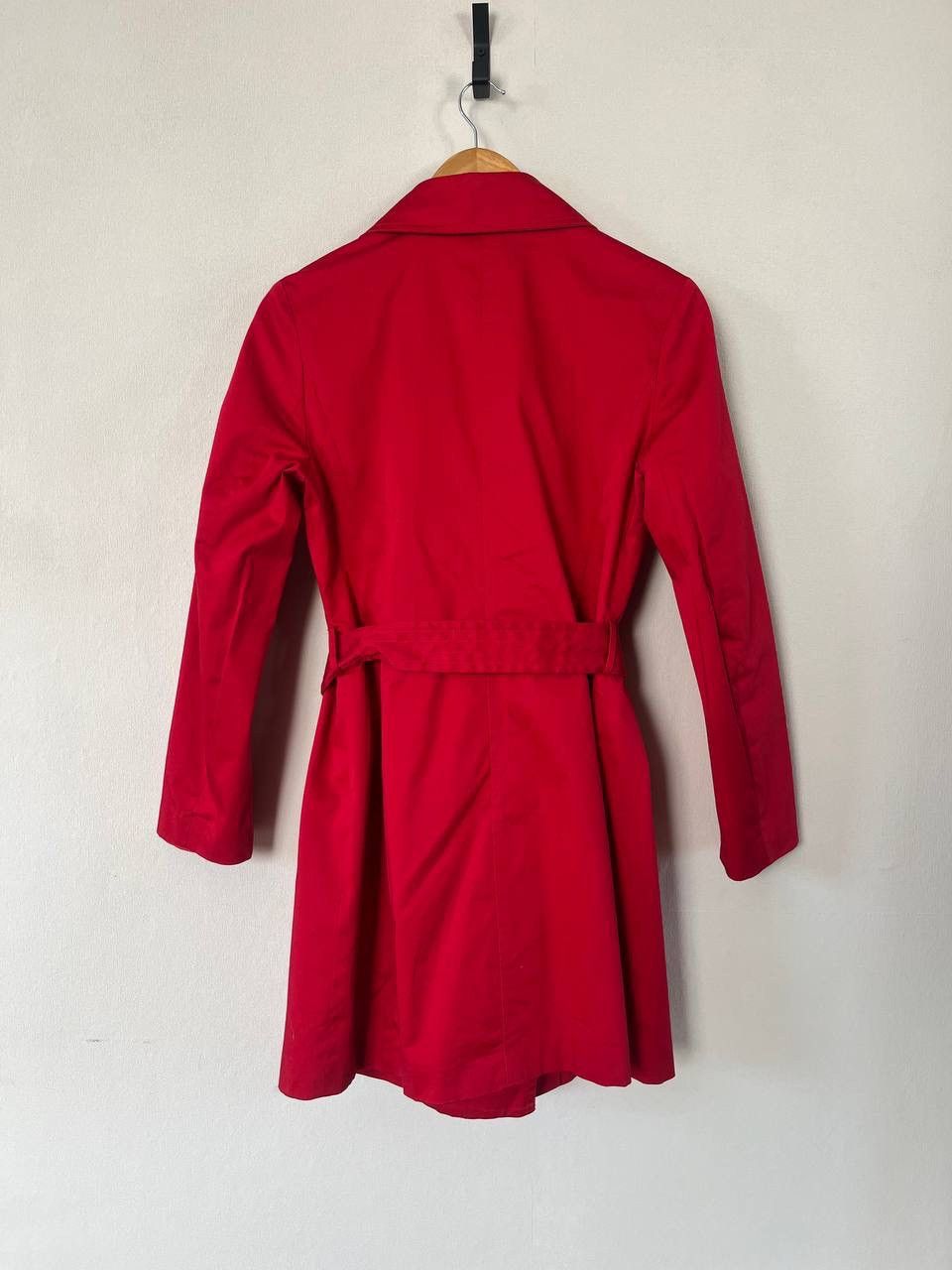 Max Mara MaxMara Red Belted Double-Breasted Trench Coat Mid-Length Size M / US 6-8 / IT 42-44 - 7 Thumbnail