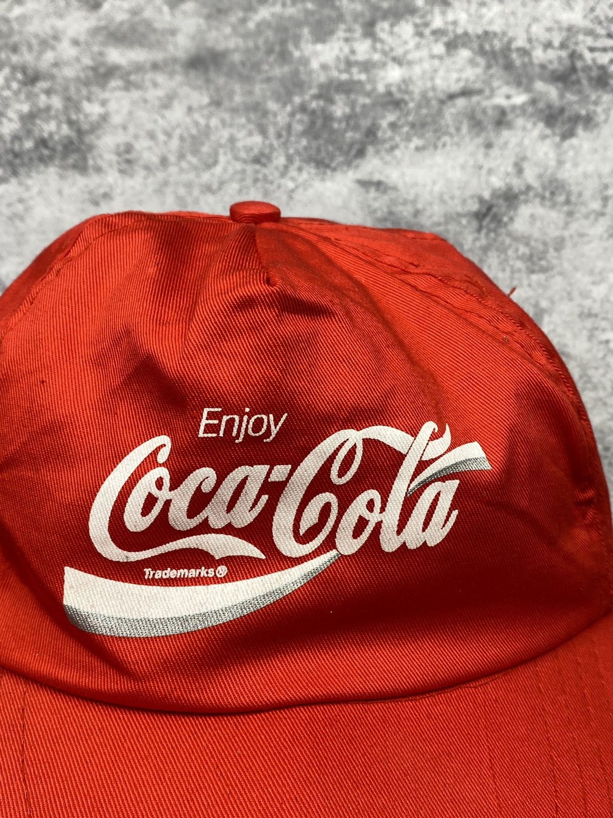 Coca Cola × Vintage Vintage 90s Coca Cola Enjoy Hype Drill Cap Hats Size ONE SIZE - 5 Thumbnail