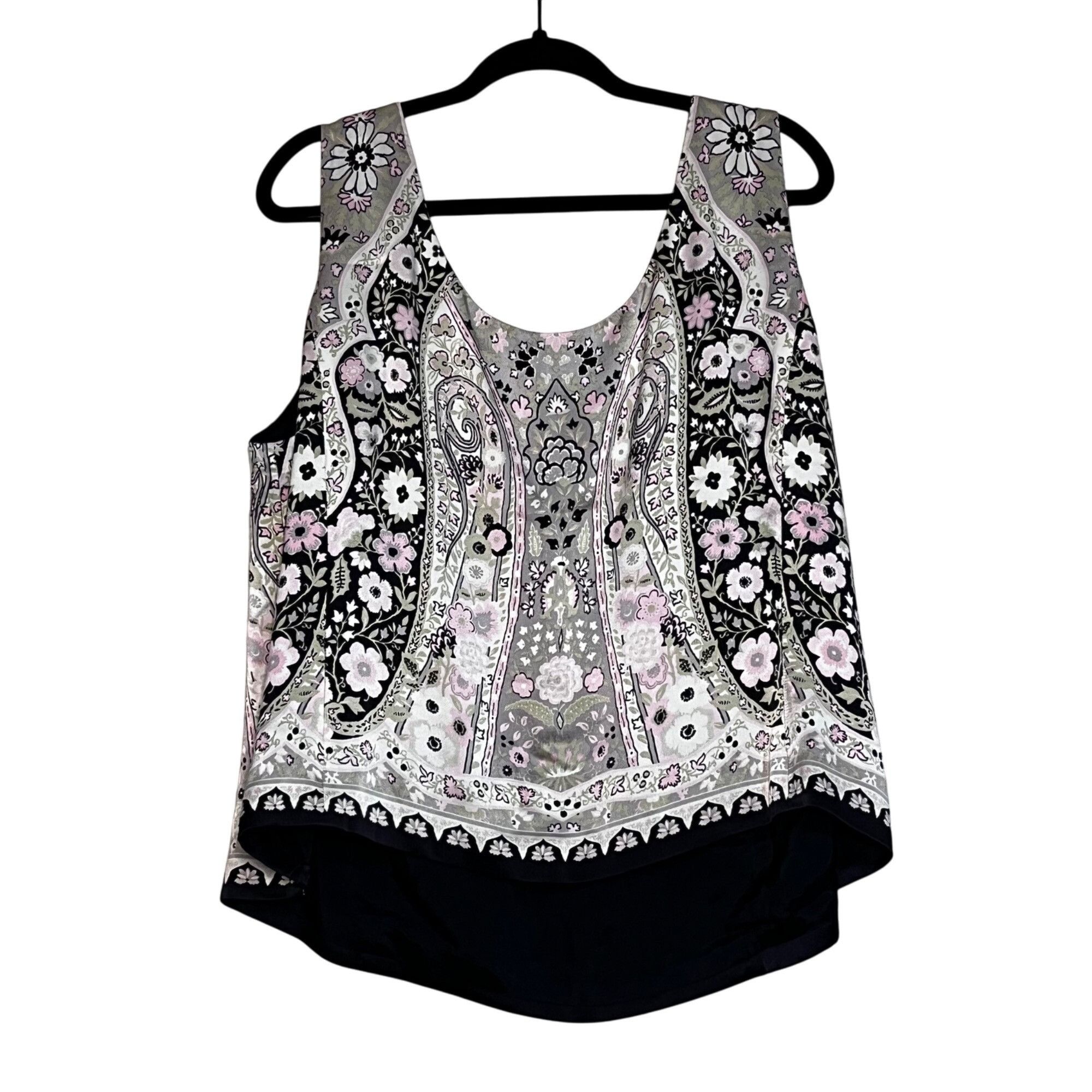 Elie Tahari Tahari Womens 100% Silk Crushed Velvet Floral Sleeveless To Size S / US 4 / IT 40 - 6 Thumbnail