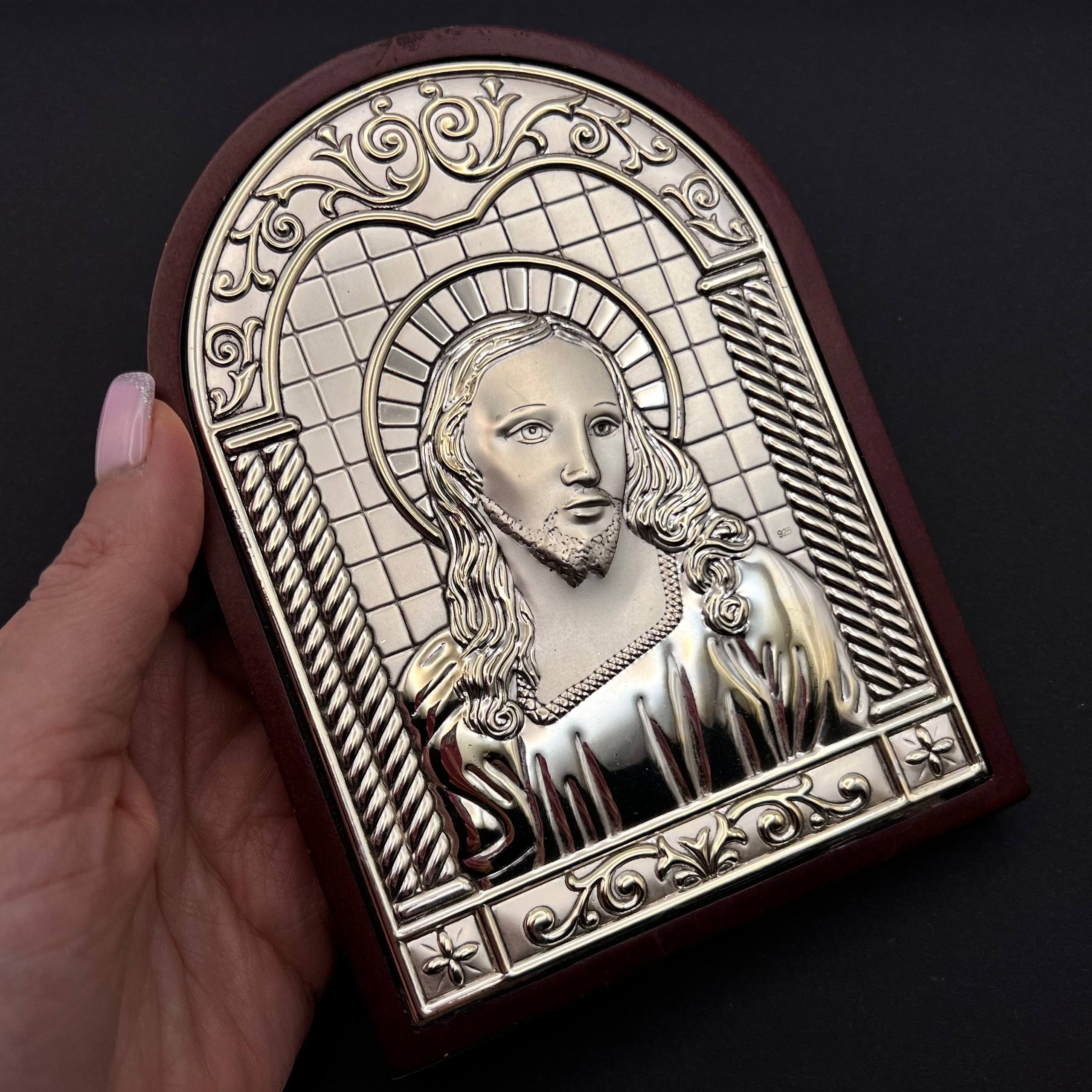 Vintage Vintage Jesus Christ Icon Silver 925 Decor Size ONE SIZE - 1 Thumbnail