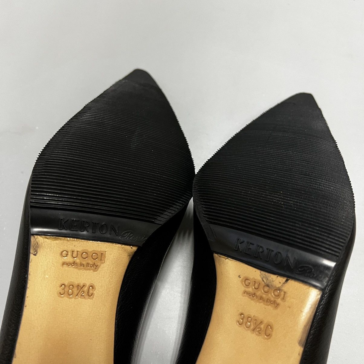 Gucci Gucci Black Pumps Leather Luxury Size US 7.5 / IT 37.5 - 25 Thumbnail