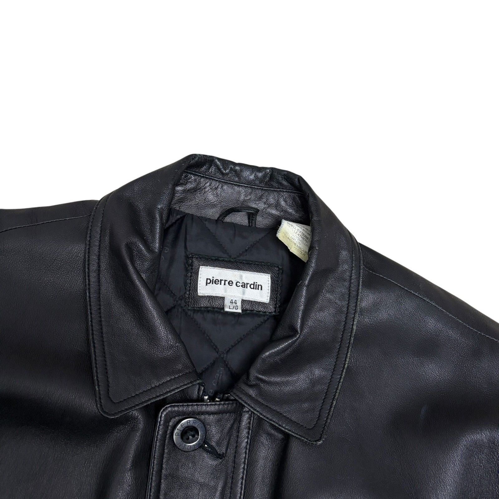 Pierre Cardin PIERRE CARDIN Leather Coat Vintage 90s Winter Jacket Large Size US L / EU 52-54 / 3 - 2 Thumbnail