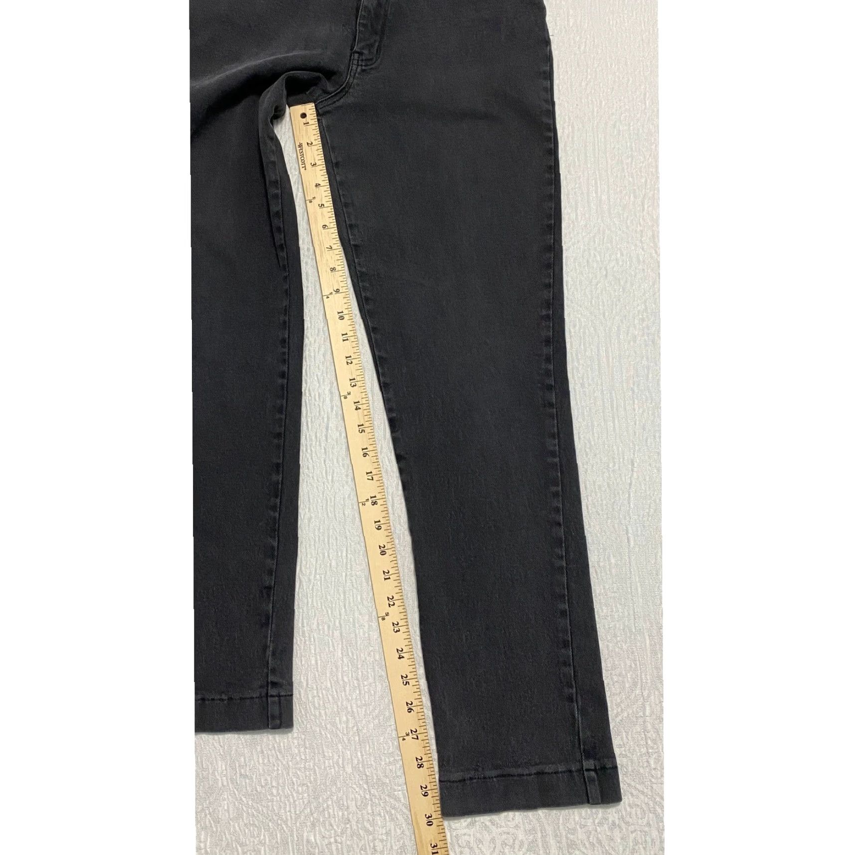 Vintage VINTAGE Paul Harris Denim PHD Straight Jeans Womens 12 Black Charcoal Wash Mid Rise Stretch 5-Pocket Mens? Size 34" / US 12 / IT 48 - 6 Thumbnail