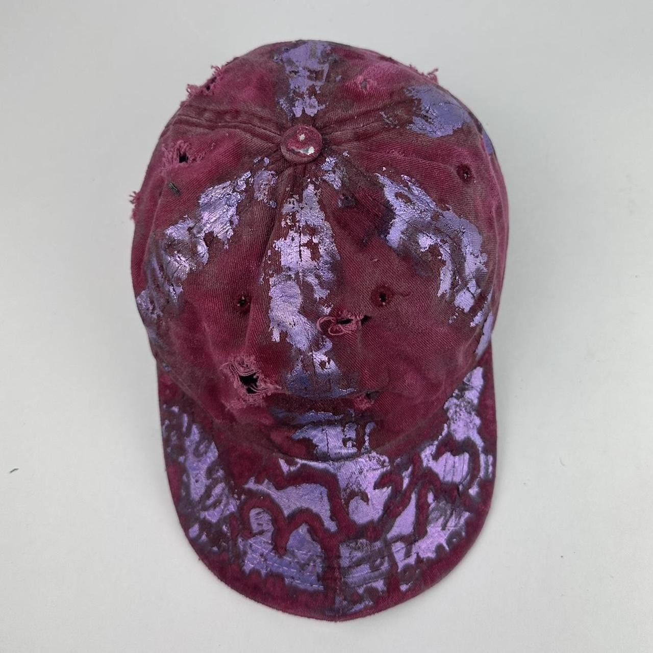 Other ASTROBOI* 'Mars' Red & Lavender Distressed Grunge Hat Size ONE SIZE - 2 Thumbnail