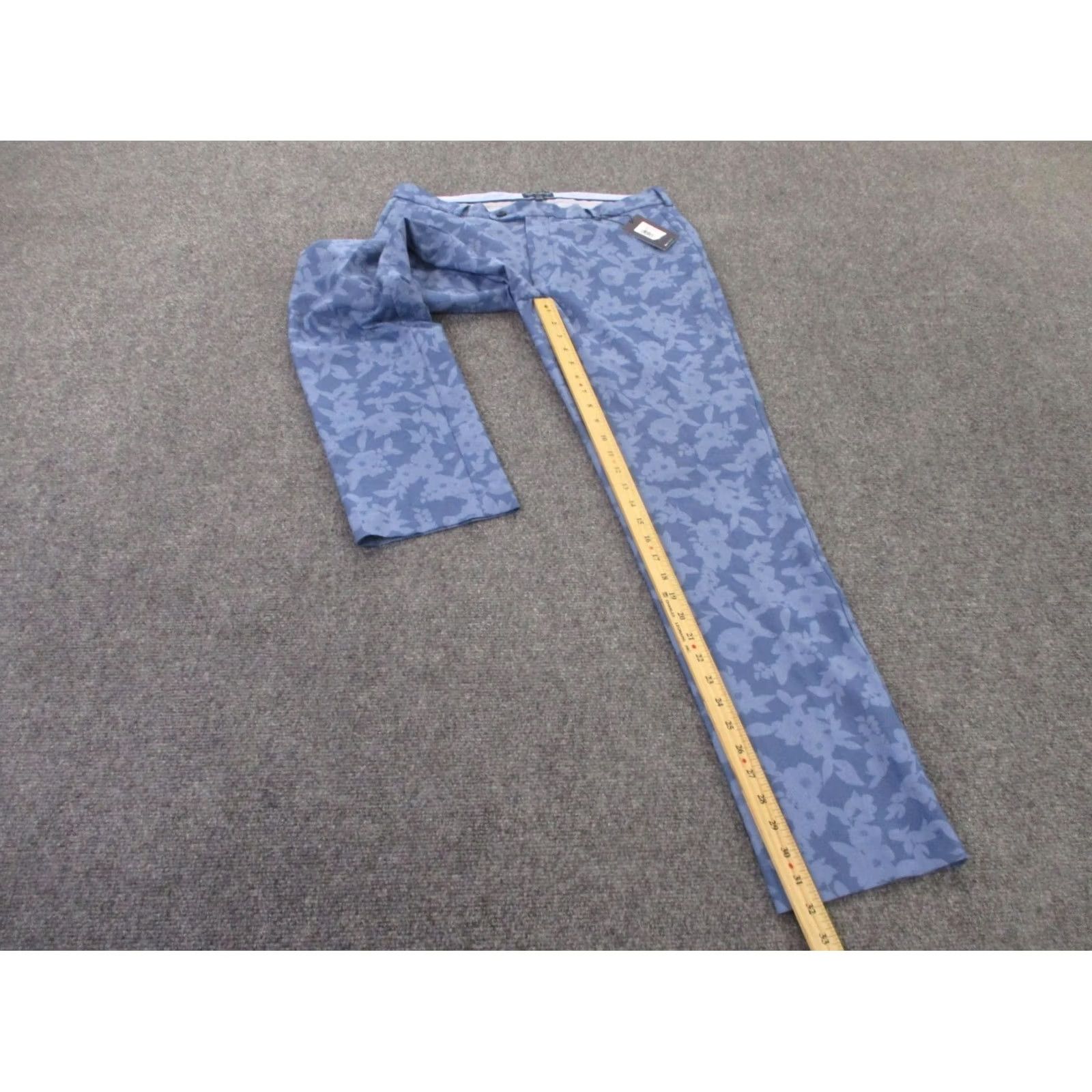 Peter Millar Peter Millar Pants Mens 33 X 32 Floral Straight Chino Business Casual Formal Travel Golf NEW Blue Pants Mens Regular Straight Chino Peter Millar Size US 33 - 3 Thumbnail