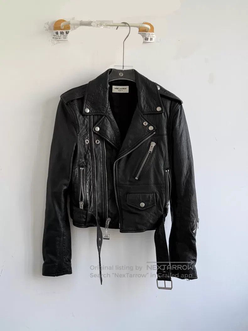 Saint Laurent Paris Saint Laurent Paris Black Moto Leather Jacket i Size XS / US 0-2 / IT 36-38 - 1 Thumbnail
