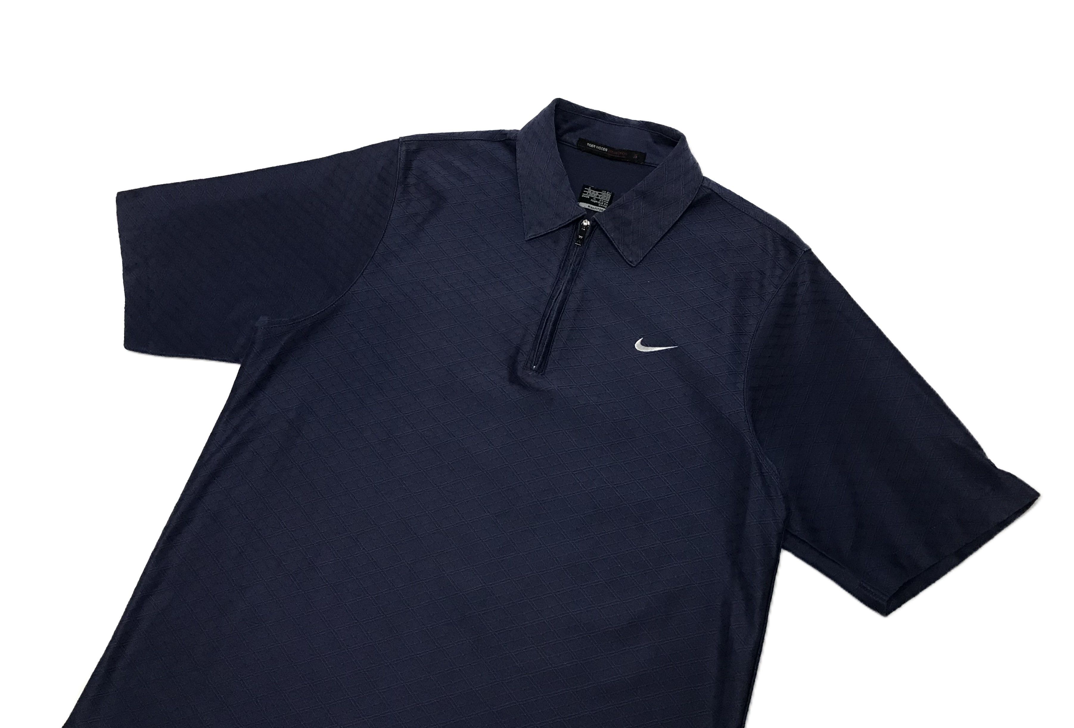 Nike Nike Tiger Woods Vintage Golf Polo 1/3 Zip Navy Size US S / EU 44-46 / 1 - 3 Thumbnail