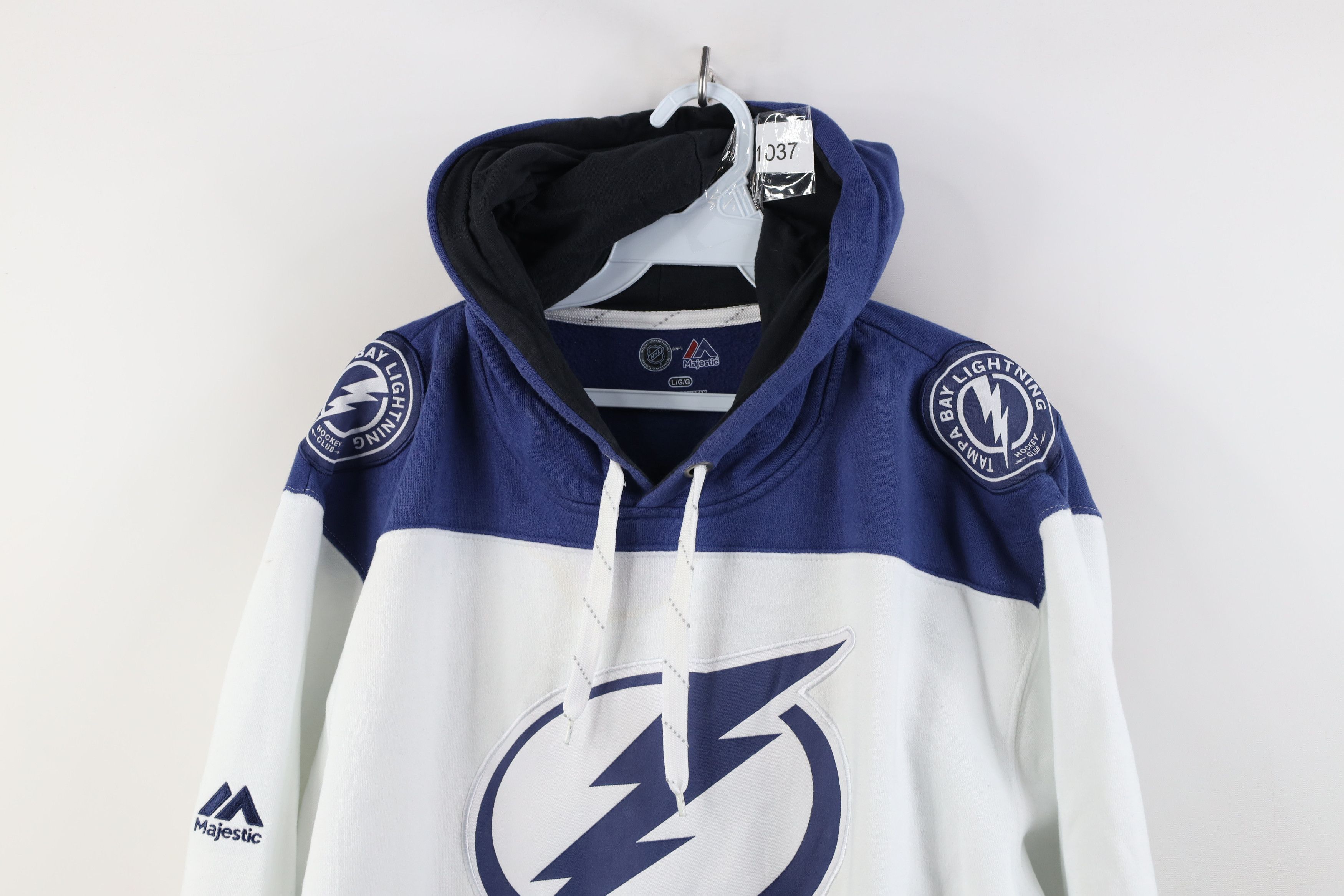 Majestic Vintage Majestic Lightning Hockey Jersey Hoodie Sweatshirt Size US L / EU 52-54 / 3 - 2 Thumbnail