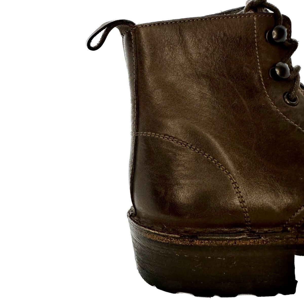 Other Boemos Italy Brown Leather Boots Lace Zip Up US6.5 EU37 Size US 7 / IT 37 - 18 Thumbnail