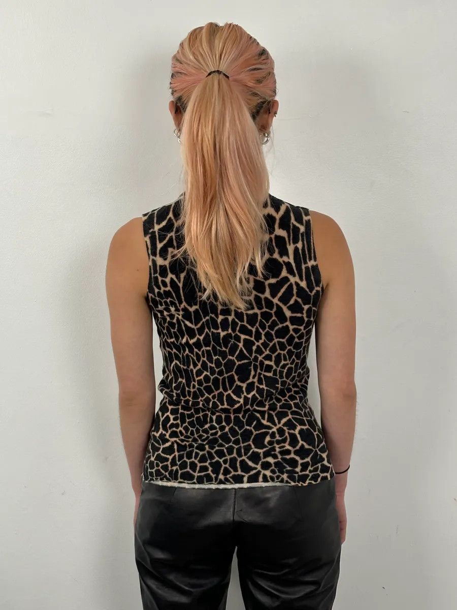 Roberto Cavalli FW2000 Roberto Cavalli Seisma Guava Black Wool Top Size S / US 4 / IT 40 - 3 Thumbnail