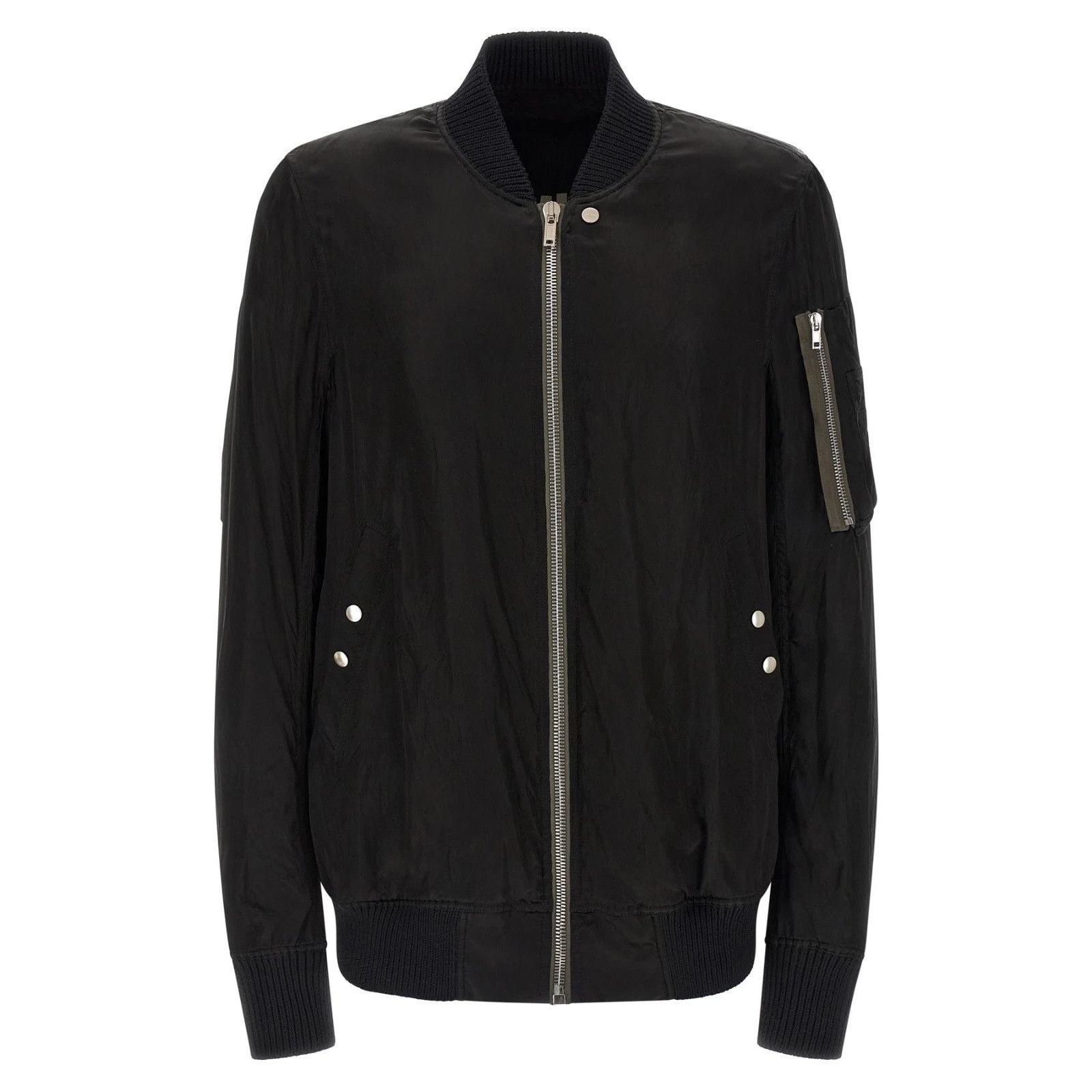 RICK OWENS Classic Flight Black Cupro Bomber Jacket New & Au