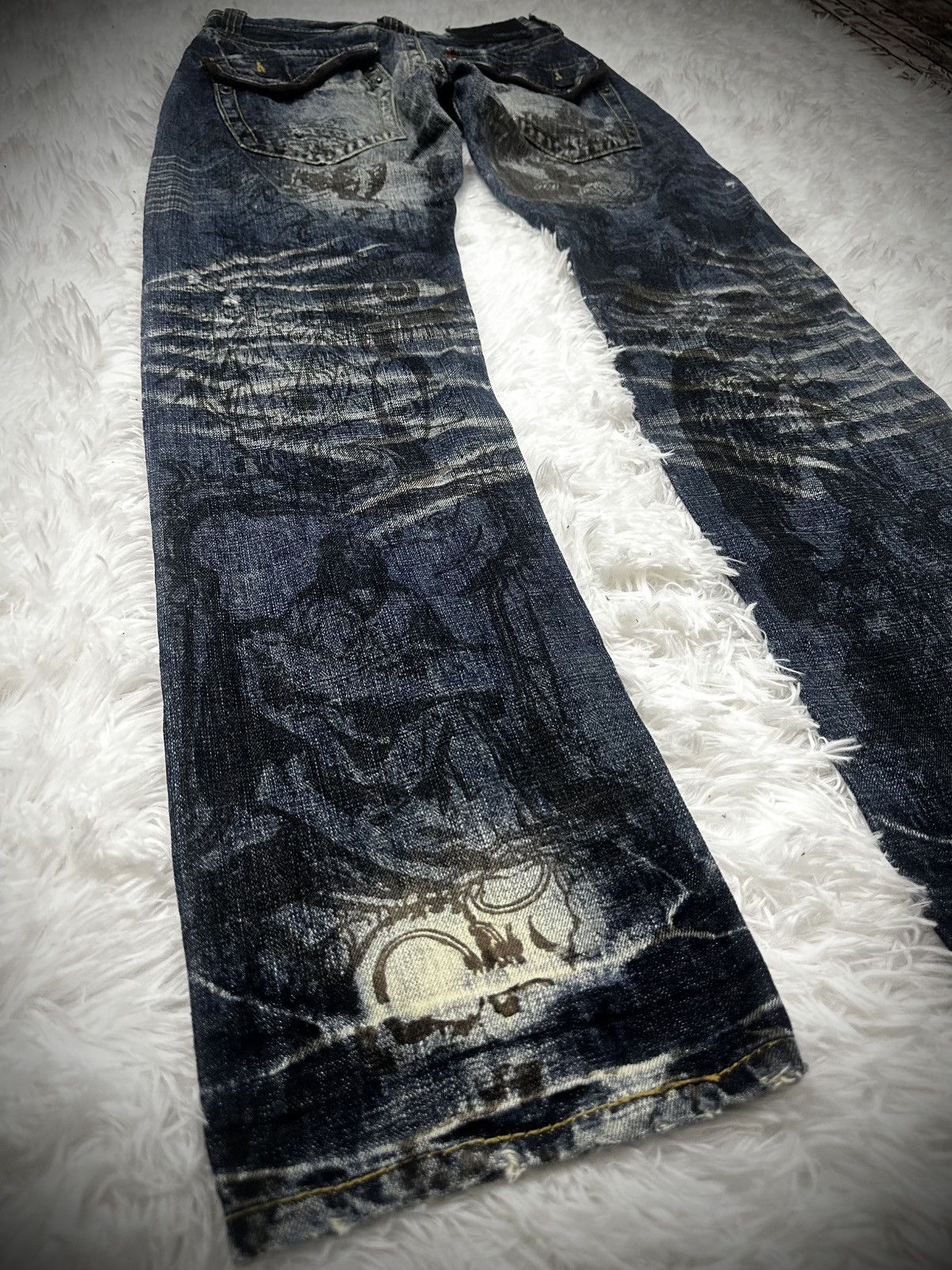 Japanese Brand 💥rare💥 japanese brand urvanation whiskers punk poem jeans Size US 30 / EU 46 - 8 Thumbnail