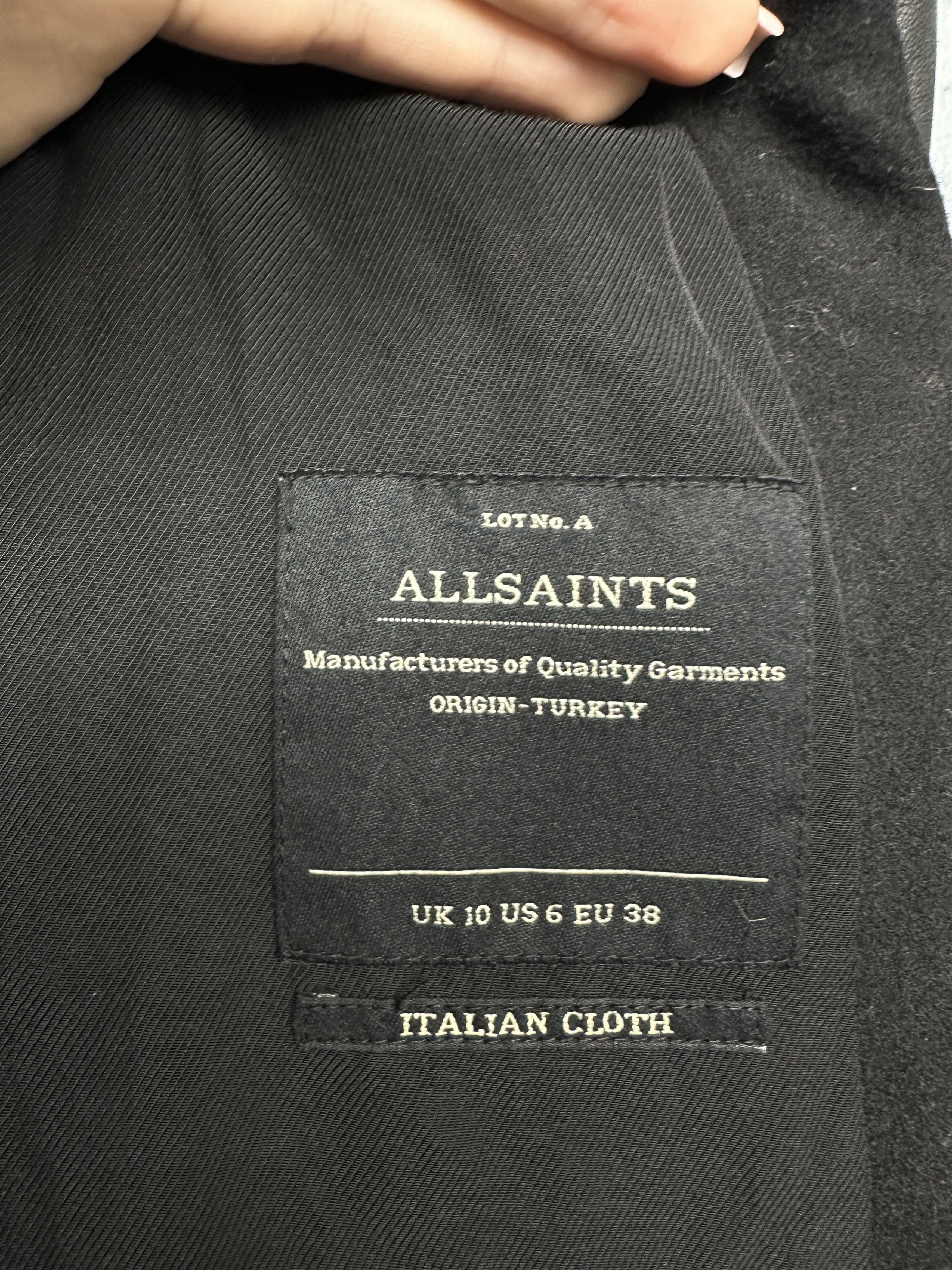 Allsaints Allsaints Womens Wool - Leather Emery Jacket Size M / US 6-8 / IT 42-44 - 5 Thumbnail