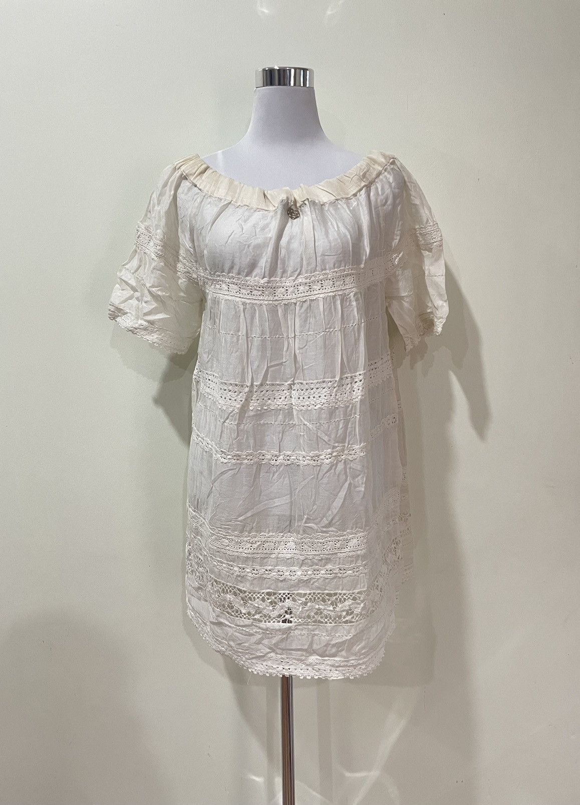 TWINSET Twin-Set Simona Barbieri Mesh Dress with Ruffle Size S / US 4 / IT 40 - 1 Thumbnail