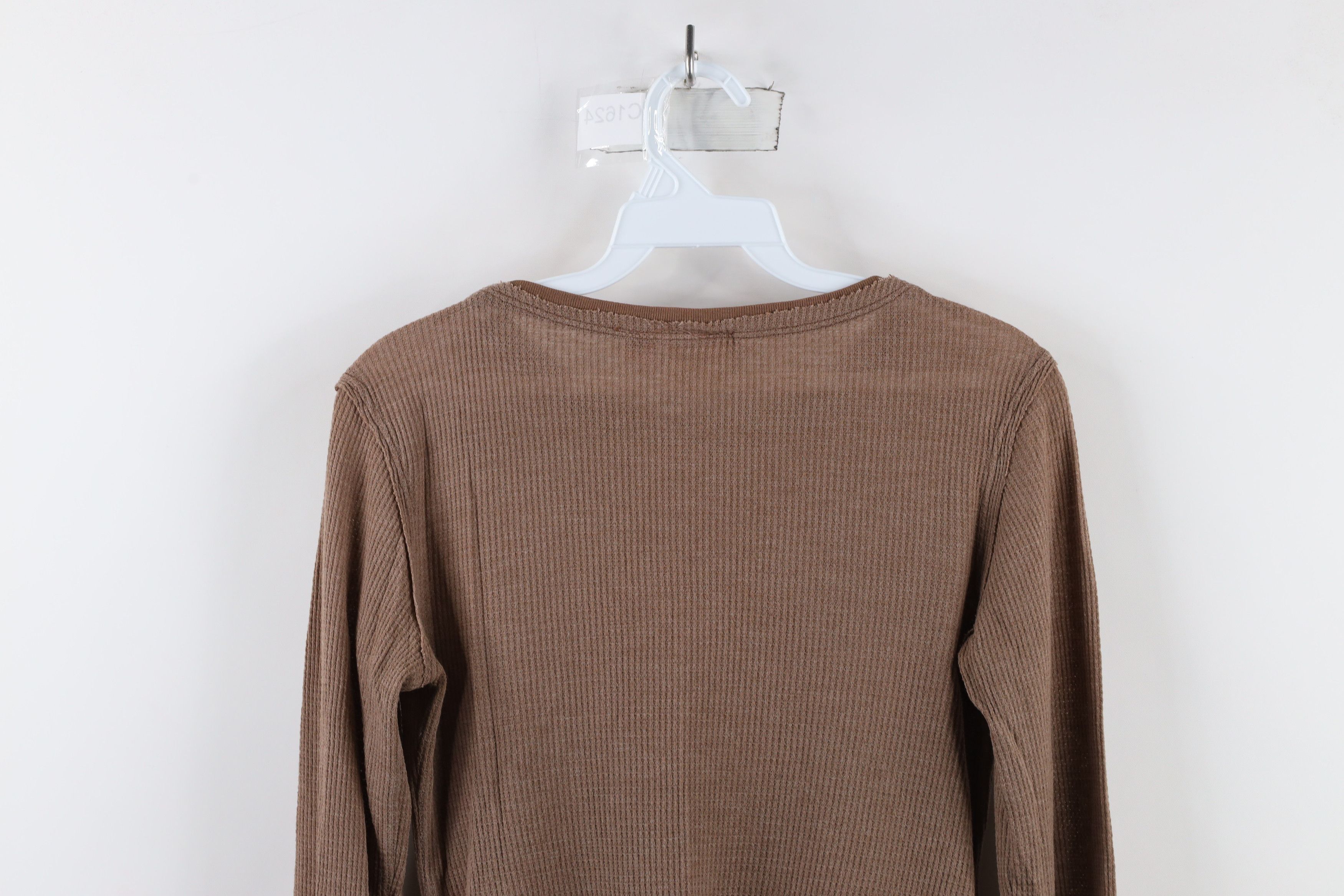 Vintage Vintage 90s Streetwear Waffle Knit Long Sleeve T-Shirt USA Size M / US 6-8 / IT 42-44 - 8 Thumbnail