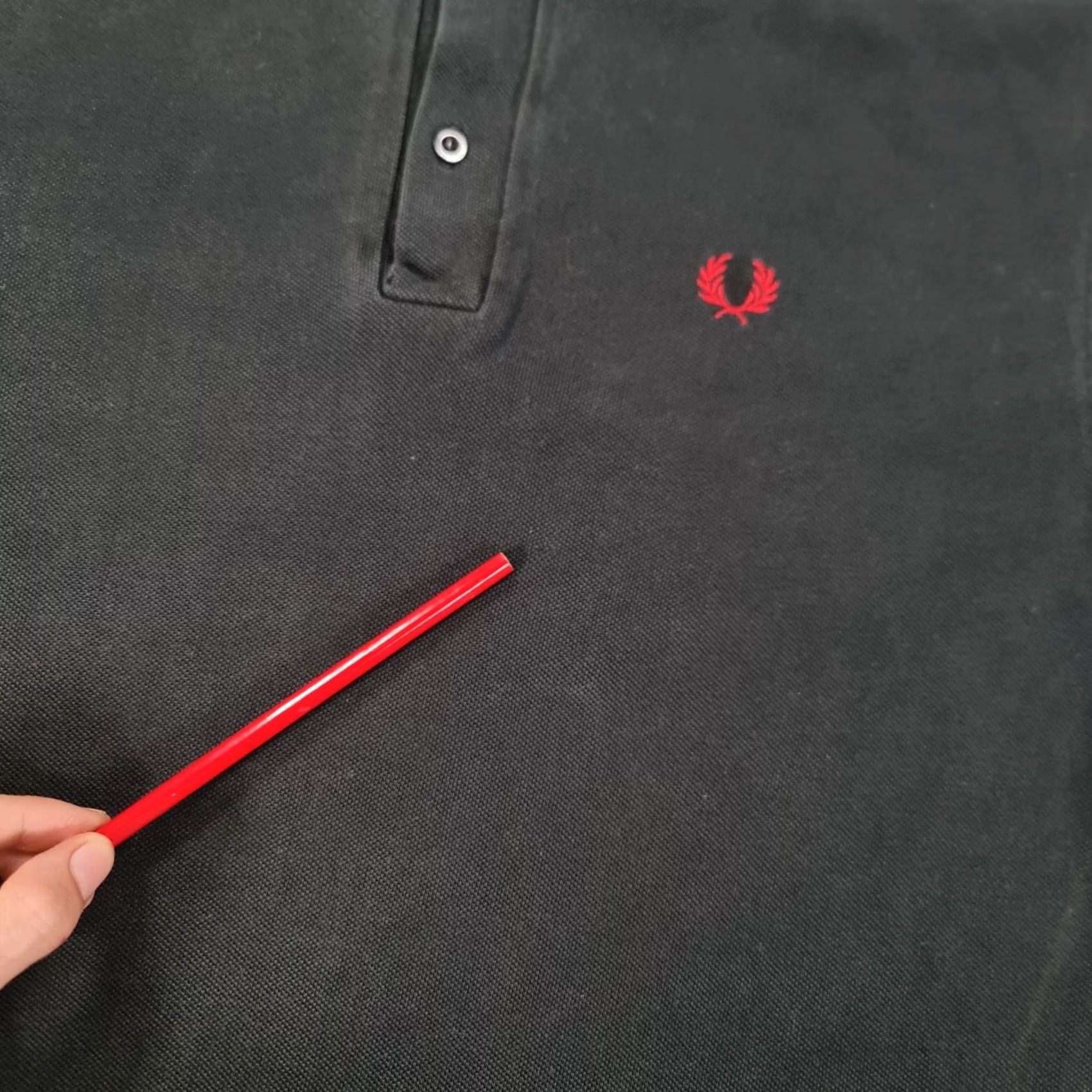 Fred Perry Fred Perry Mens Polo Shirt Black Small Tipped Neck Pique Cotton Made In England Size US S / EU 44-46 / 1 - 7 Thumbnail