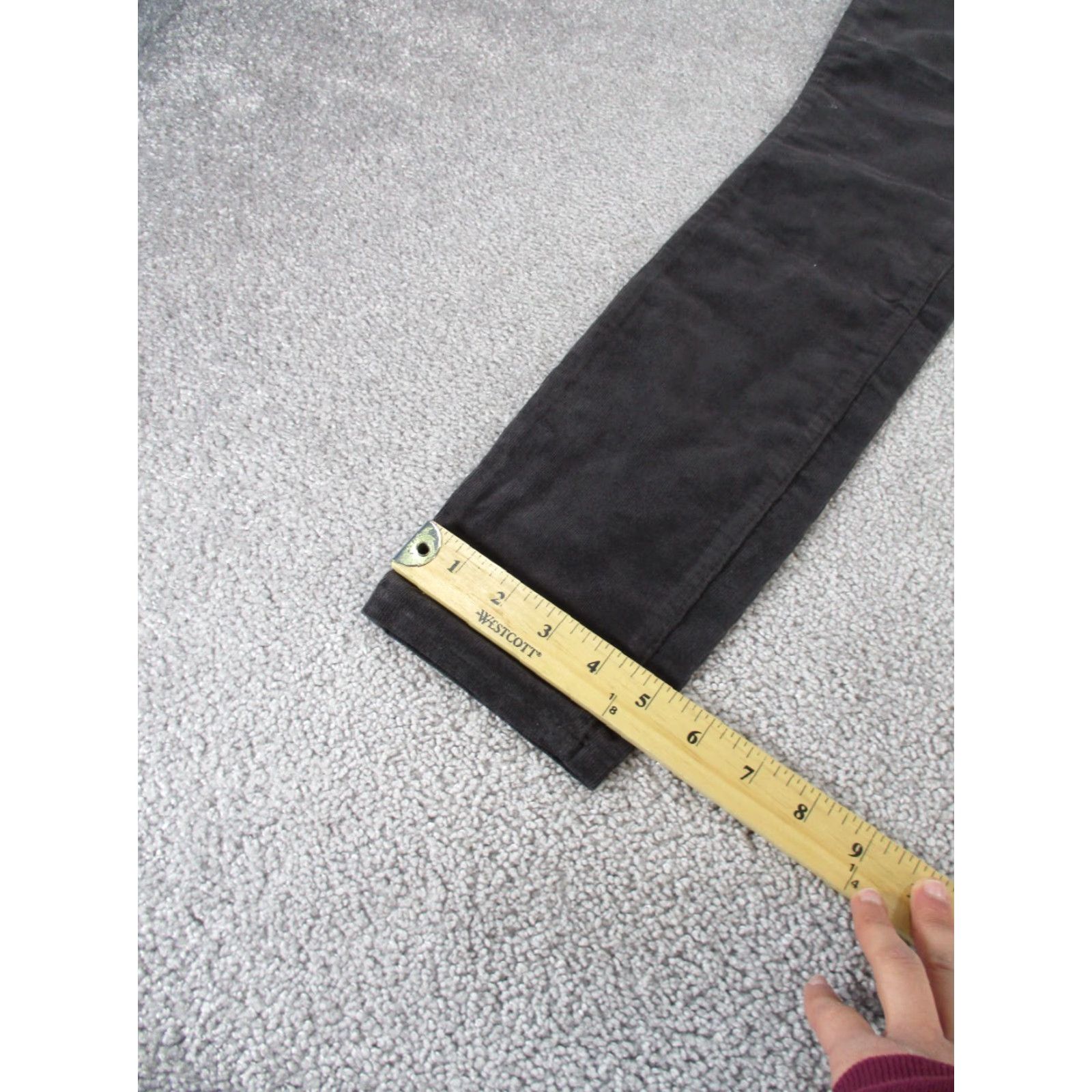 Loft VINTAGE LOFT Pants Womens 4 Petite Gray Corduroy High Waist Skinny NEW Size 27" / US 4 / IT 40 - 5 Thumbnail