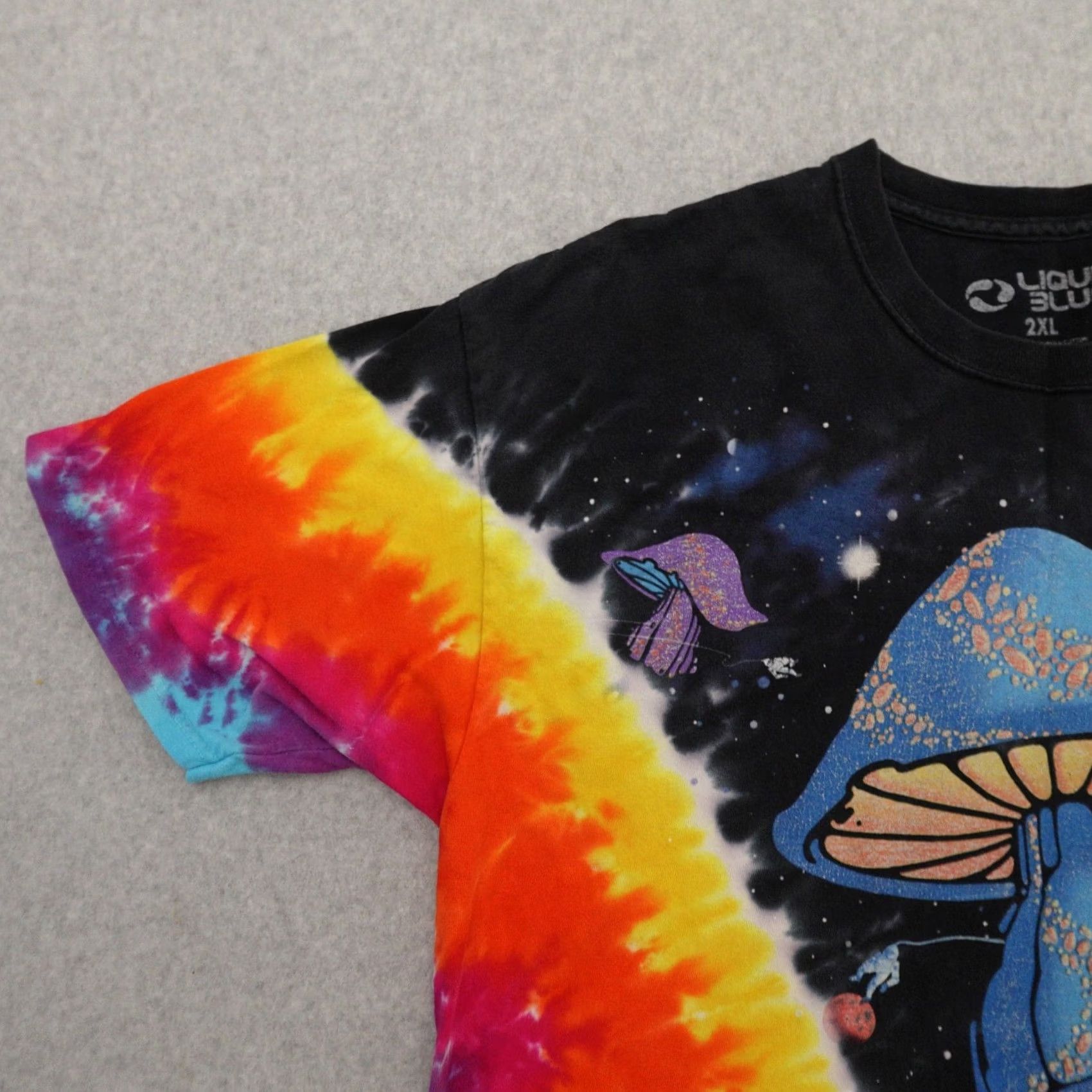 Liquid Blue LIQUID BLUE Mushroom T-Shirt Men 2XL Multicolor Space Tie Dye Short Sleeve Hippie Size US XXL / EU 58 / 5 - 6 Thumbnail