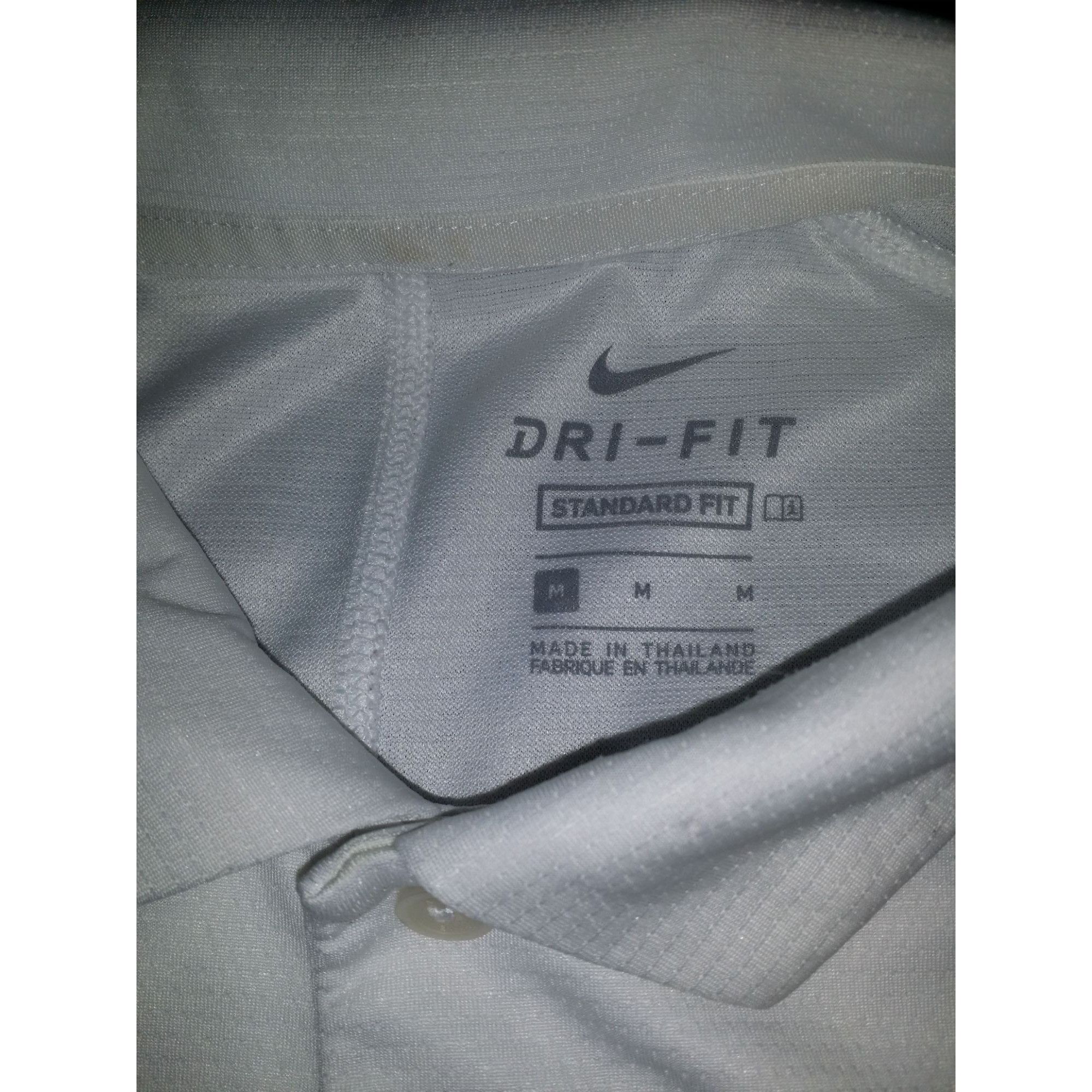 Nike Nike Standard Fit Polo Men Sz M Dri Fit White Gray Colorbloc Size US M / EU 48-50 / 2 - 6 Thumbnail