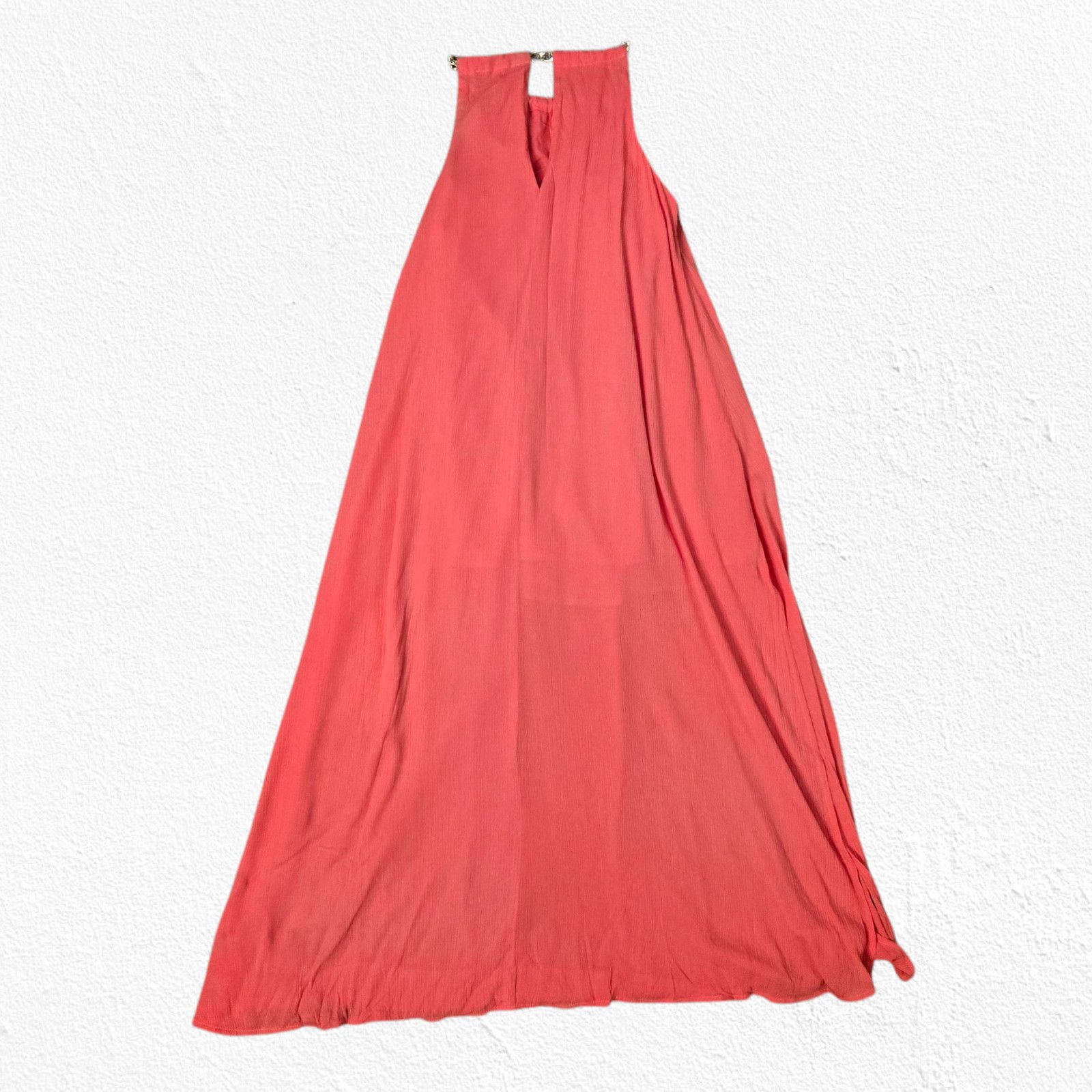 Other Coral Pink Boho Chain Halter Chiffon Maxi Dress Size Small Size S / US 4 / IT 40 - 12 Thumbnail
