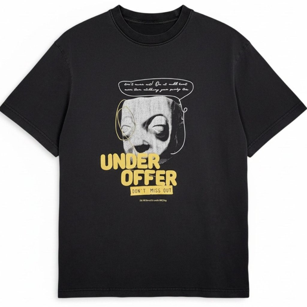 Pull & Bear Pull & Bear STWD Men's Medium Under Offer Graphic T Shirt Size US M / EU 48-50 / 2 - 1 Thumbnail