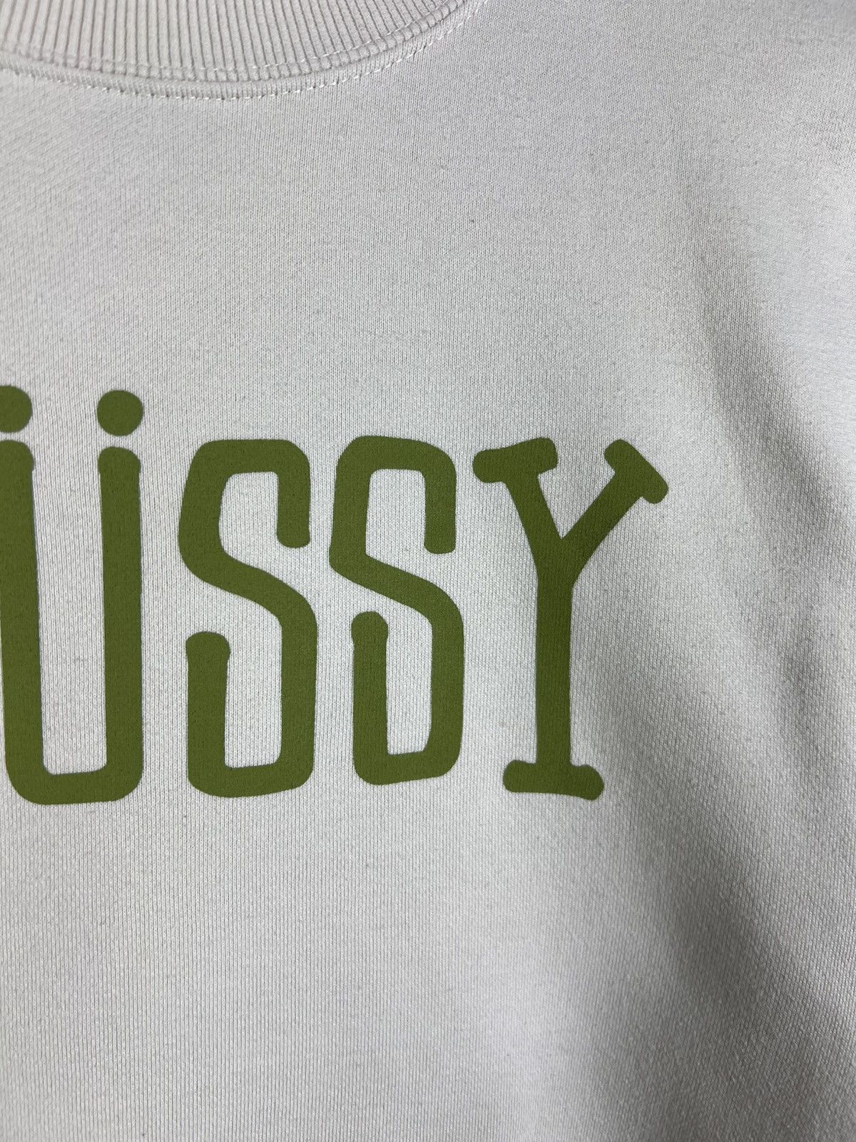Stussy Vintage Stussy y2k cream green big logo crewneck sweatshirt Size US S / EU 44-46 / 1 - 9 Thumbnail
