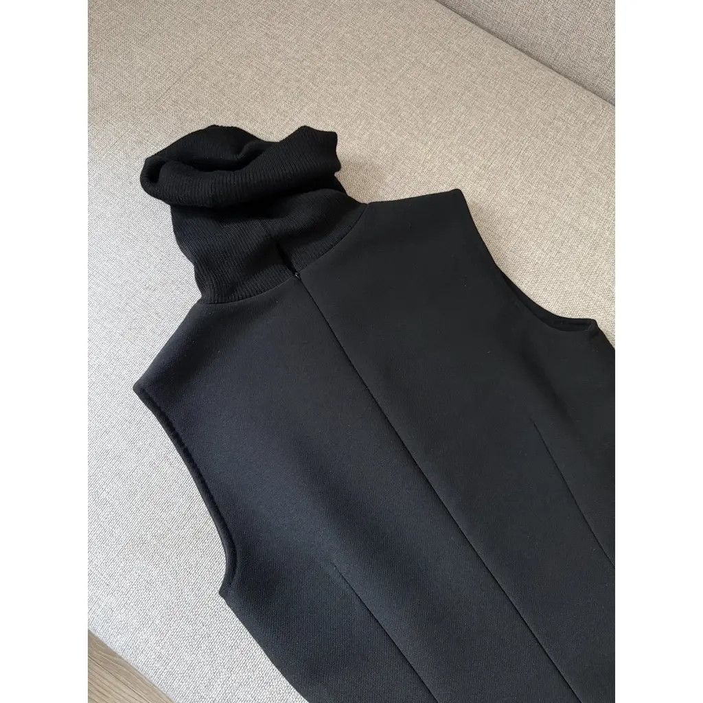 Dolce & Gabbana Dolce & Gabbana Vintage Black Wool Midi Dress Size IT 42 Size M / US 6-8 / IT 42-44 - 4 Thumbnail