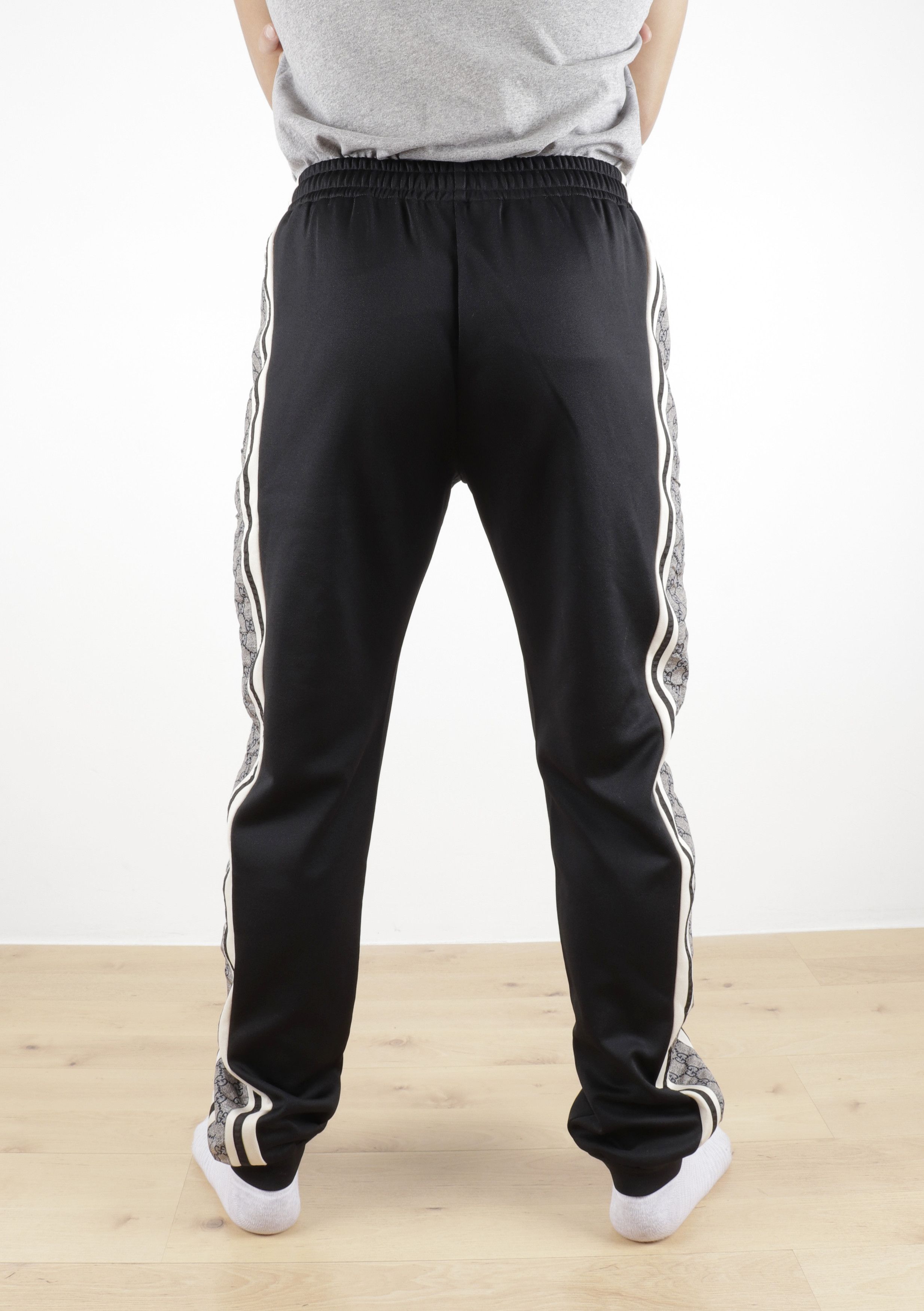 Gucci GUCCI Size S Black GG Monogram Striped Jersey Track Pants Size US 30 / EU 46 - 4 Thumbnail