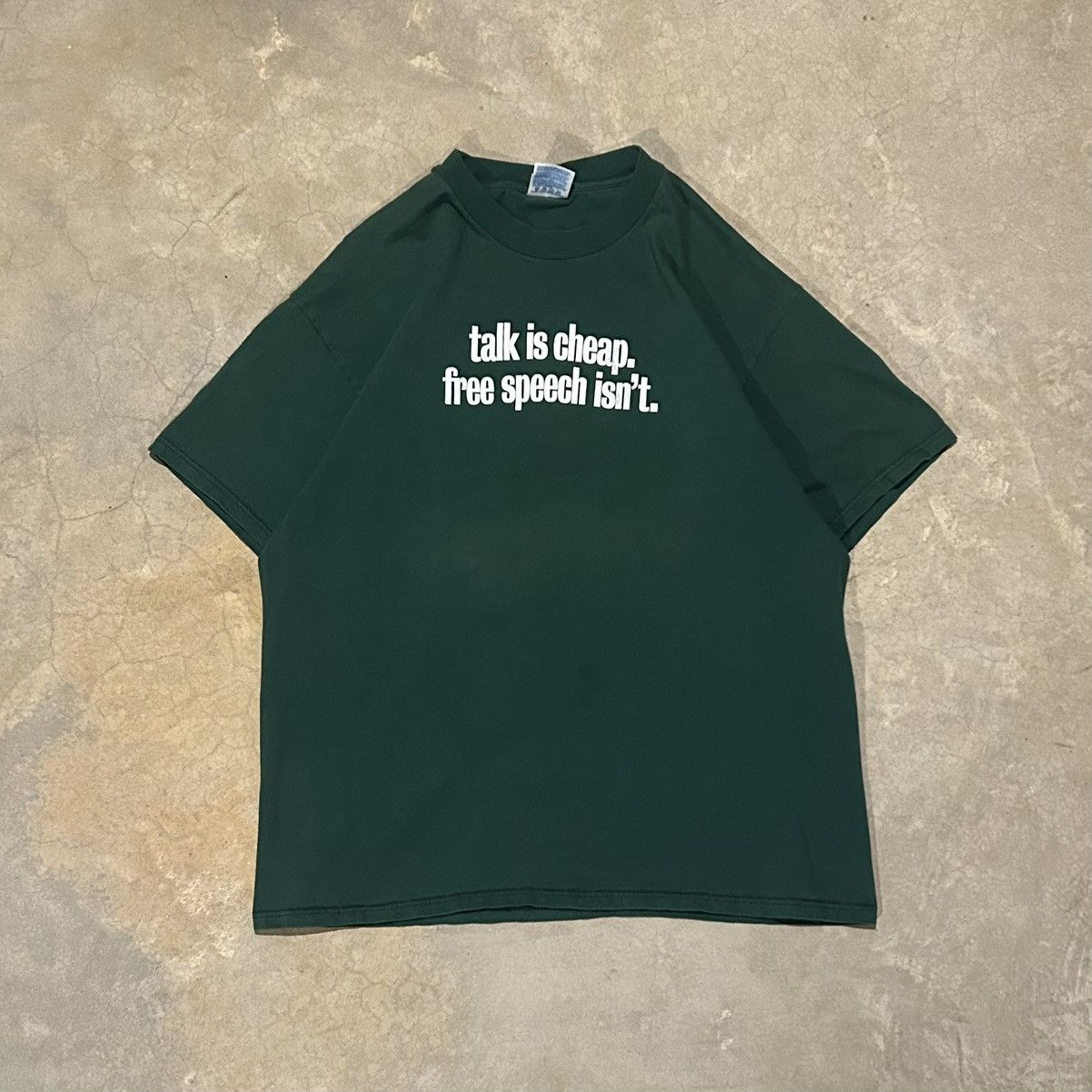 Unsound Rags × Vintage Crazy Vintage 90s Talk Is Cheap Free Speech Isn’t Quote Tee Size US XL / EU 56 / 4 - 1 Thumbnail
