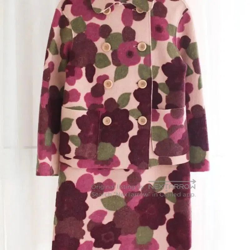 Moschino Moschino Floral Wool Coat in Multicolor . Size M / US 6-8 / IT 42-44 - 1 Thumbnail