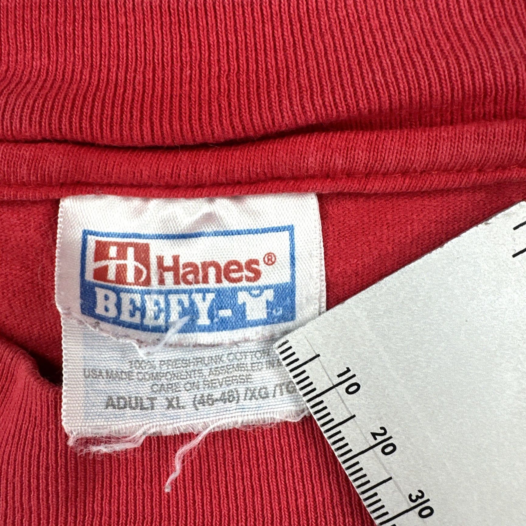 Hanes VINTAGE Hanes Beefy-T Mens XL Faded Red T-Shirt Short Sleeve Crew Neck Washington Peninsula 90s Classic USA Womens? Size US XL / EU 56 / 4 - 7 Thumbnail