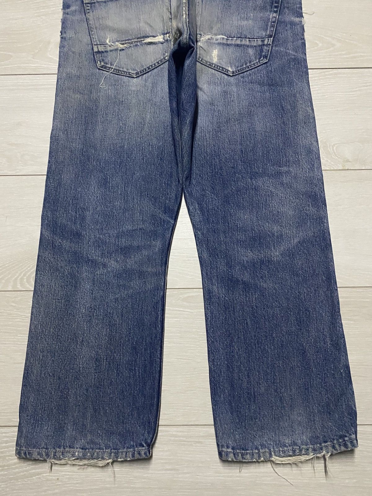 Vintage Vintage Japanese Brand Back Number Mud Wash Cropped jeans Size US 35 - 6 Thumbnail