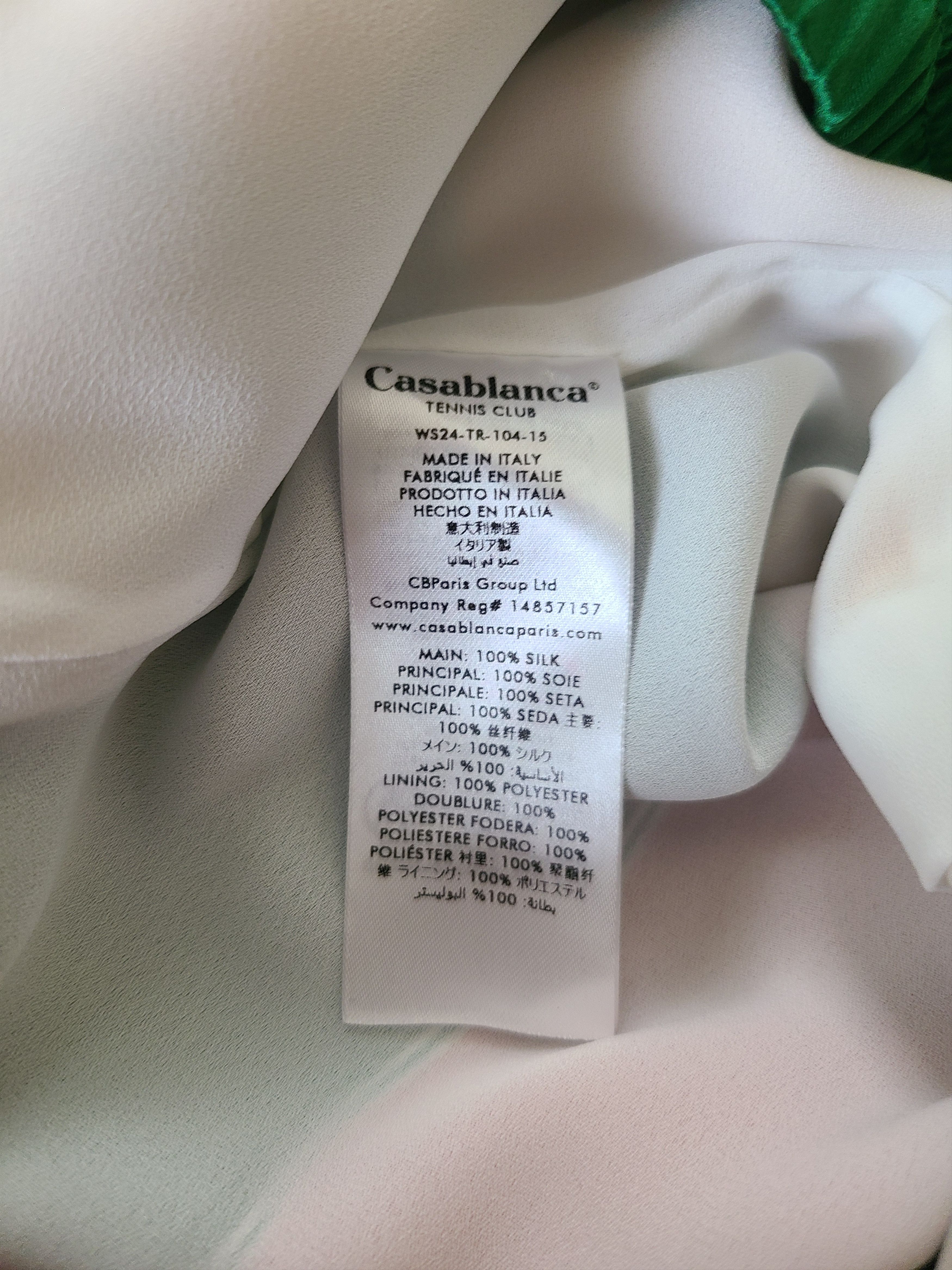 Casablanca Tennis Club Summer Court Silk Short Shorts