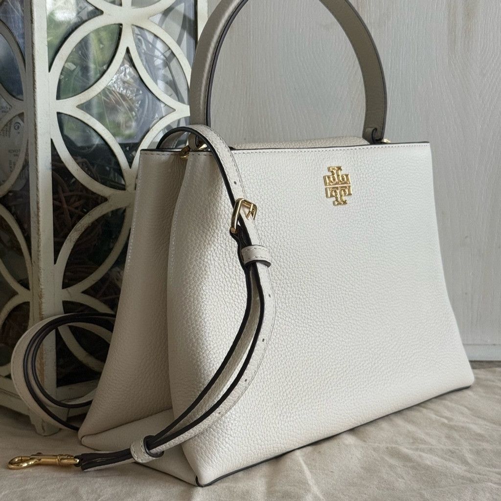 Tory Burch Tory Burch Cream Satchel with Gold Accents Size ONE SIZE - 2 Thumbnail